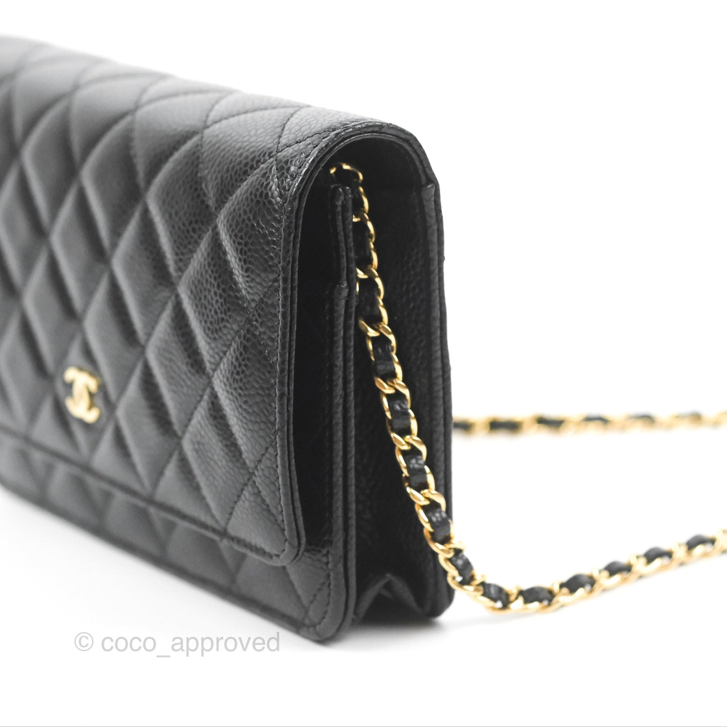 Chanel Quilted Classic WOC Black Caviar Gold Hardware