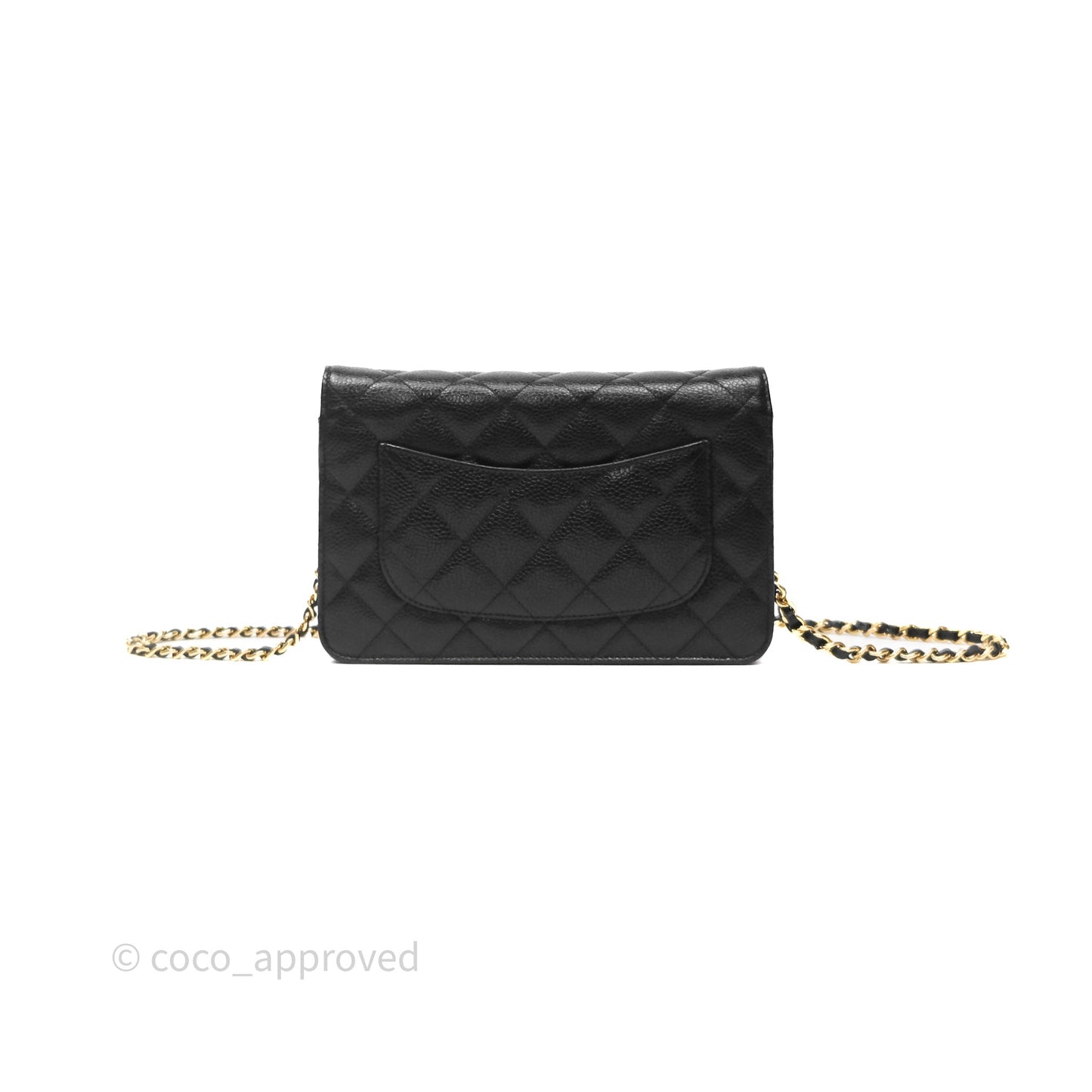 Chanel Quilted Wallet on Chain WOC Black Caviar Gold Hardware
