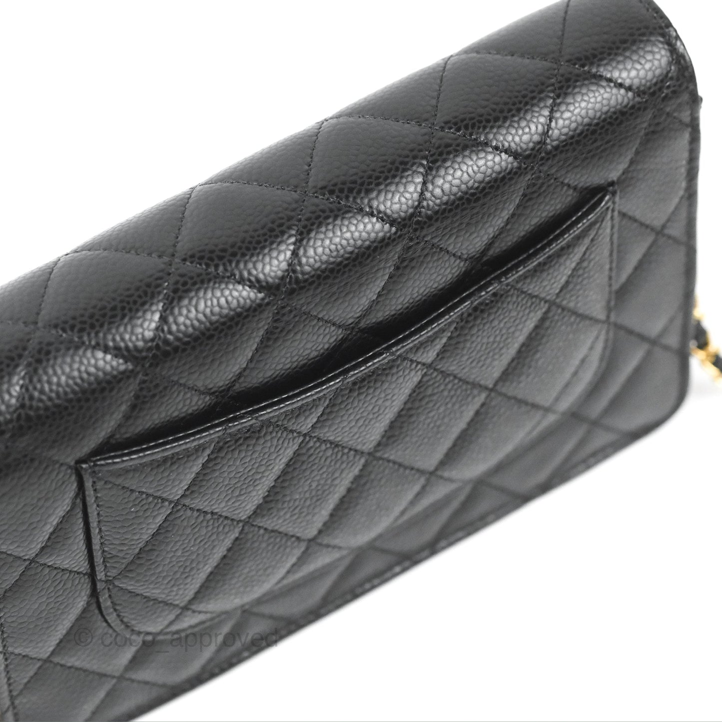 Chanel Quilted Classic WOC Black Caviar Gold Hardware