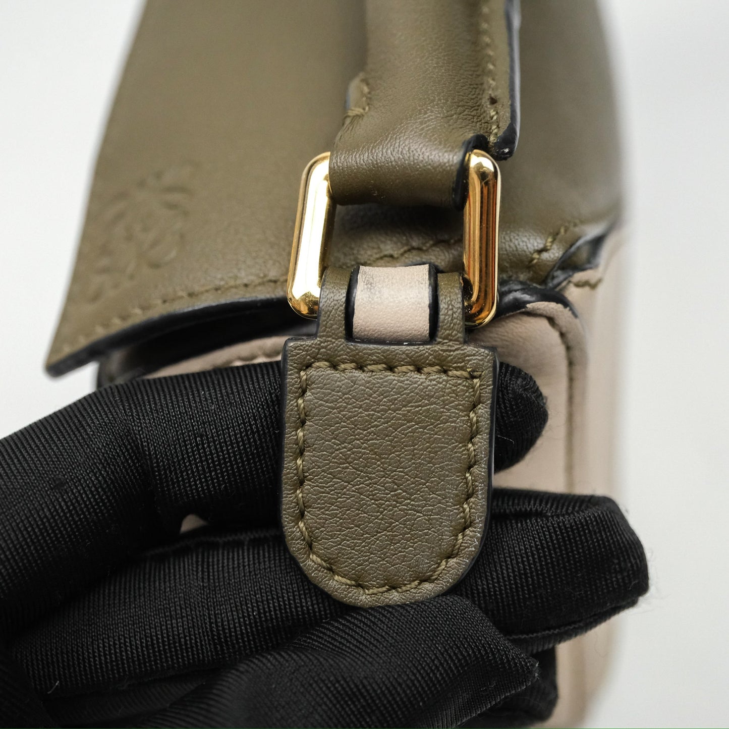 Loewe Mini Puzzle Bag Green Calfskin Gold Hardware