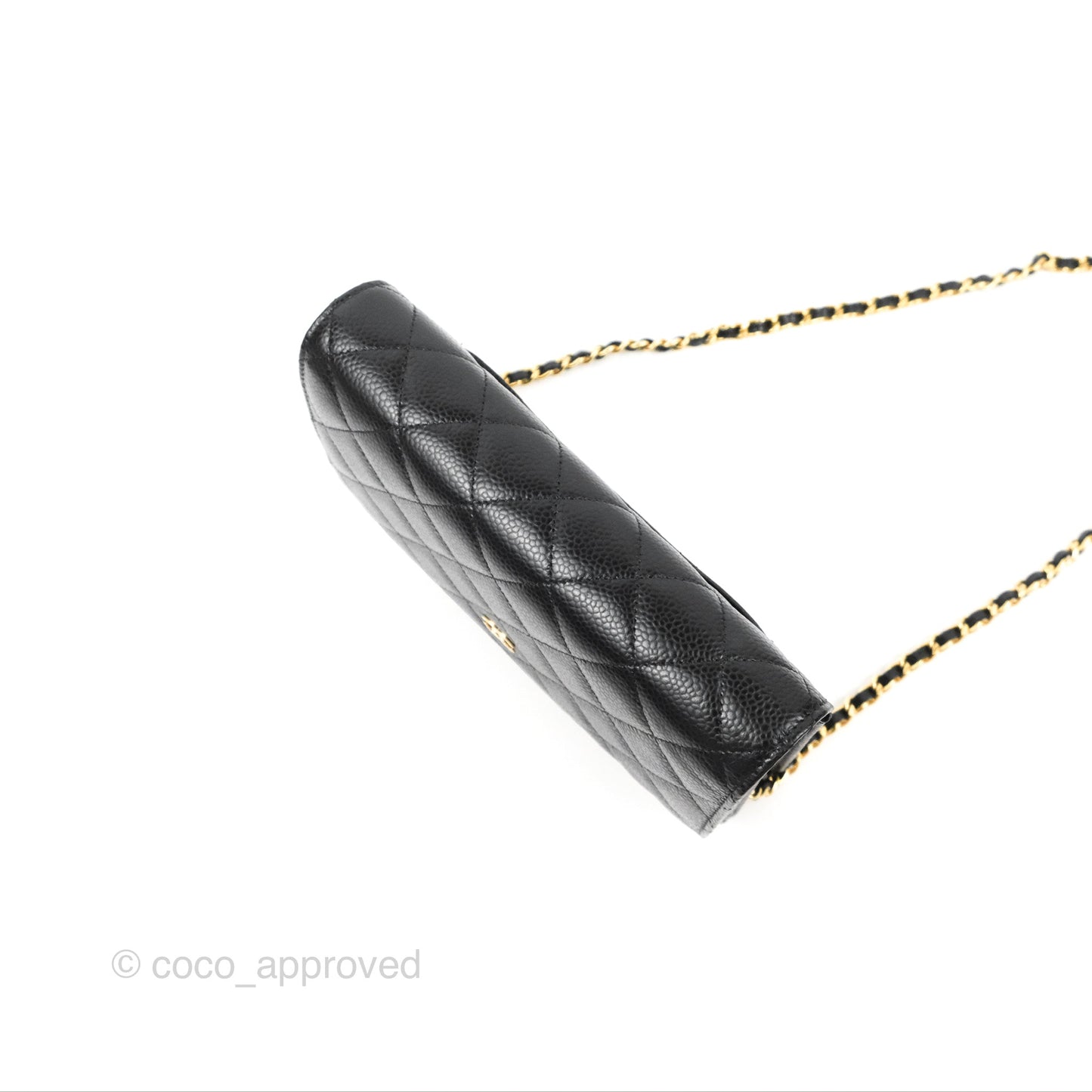 Chanel Quilted Classic WOC Black Caviar Gold Hardware