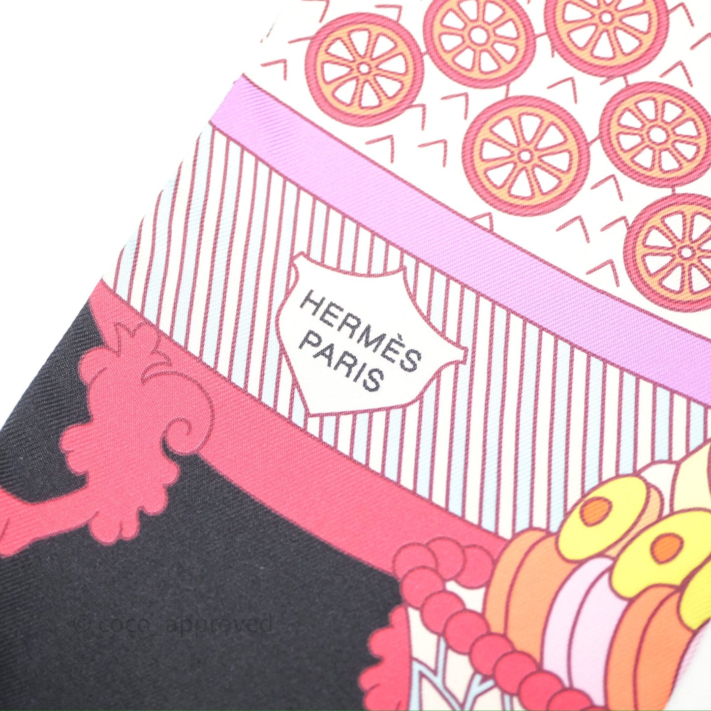Hermes La Patisserie Francaise Charms Silk Twilly
