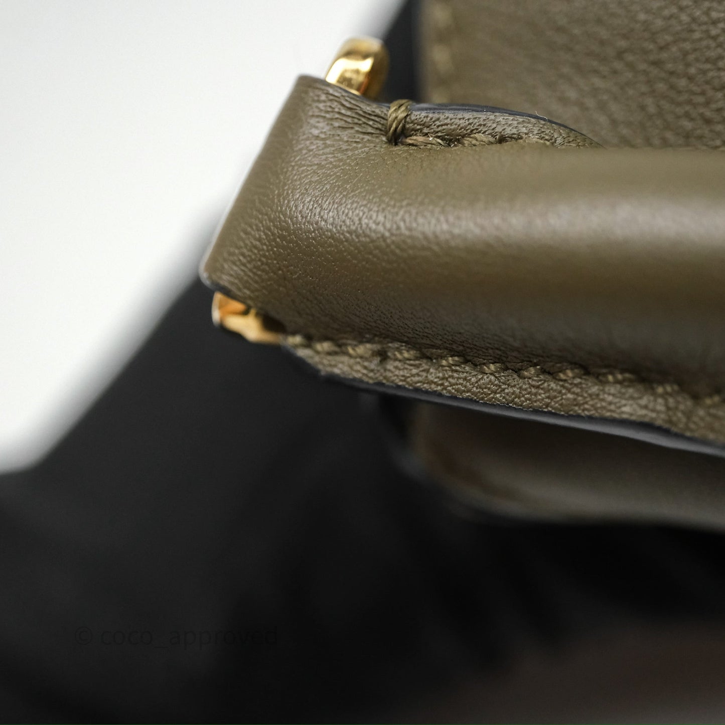 Loewe Mini Puzzle Bag Green Calfskin Gold Hardware