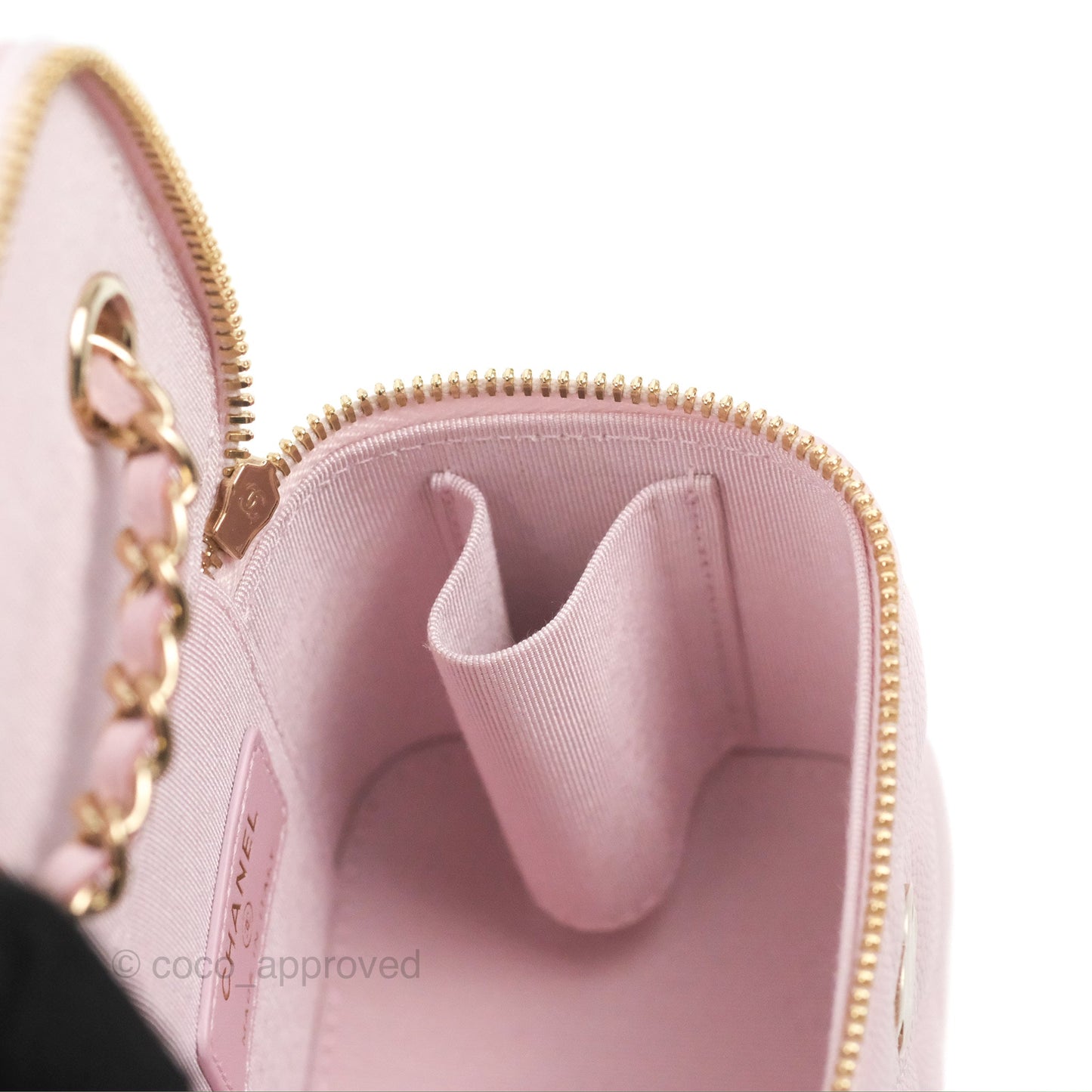 Chanel Mini Vanity With Chain Pink Caviar Gold Hardware
