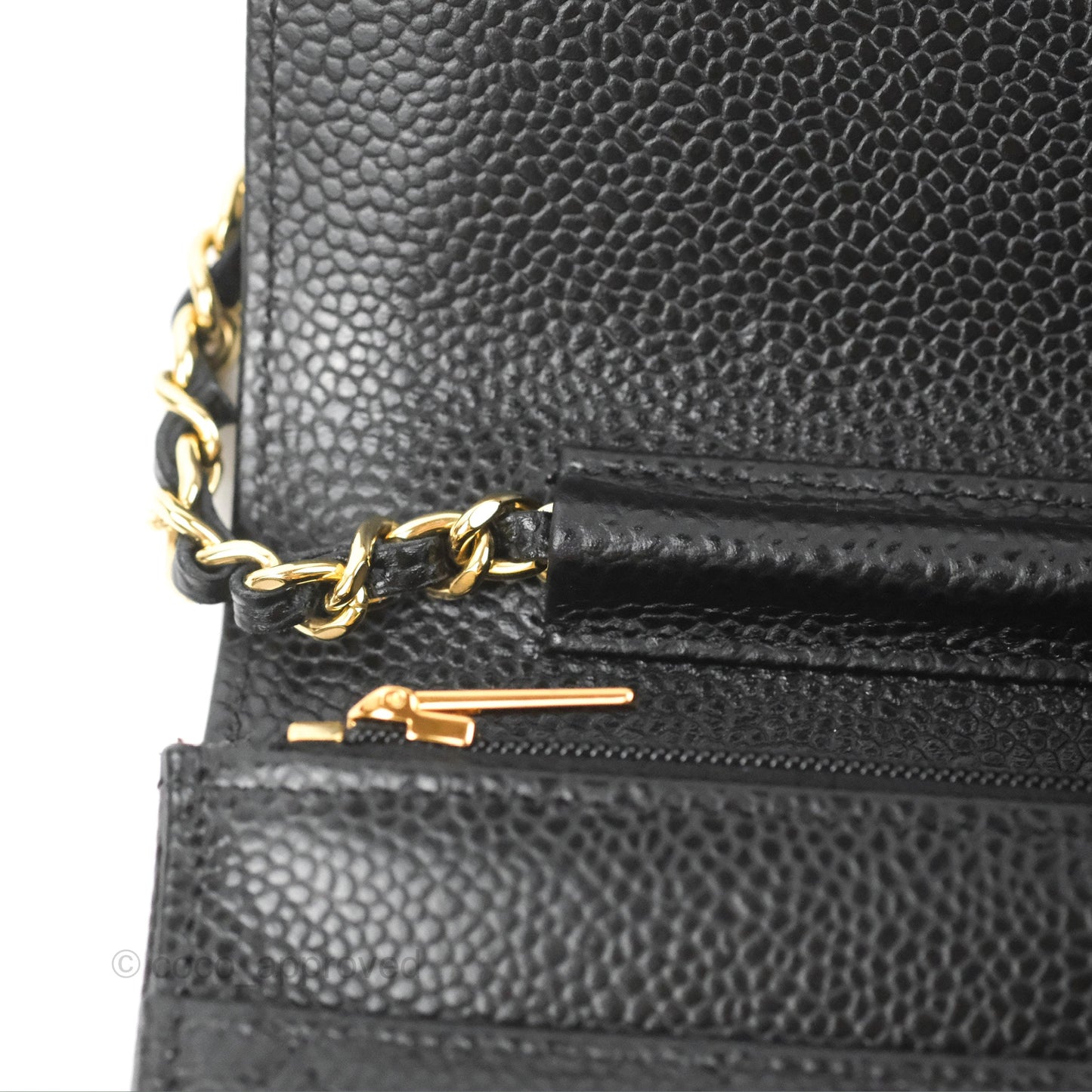 Chanel Quilted Classic WOC Black Caviar Gold Hardware