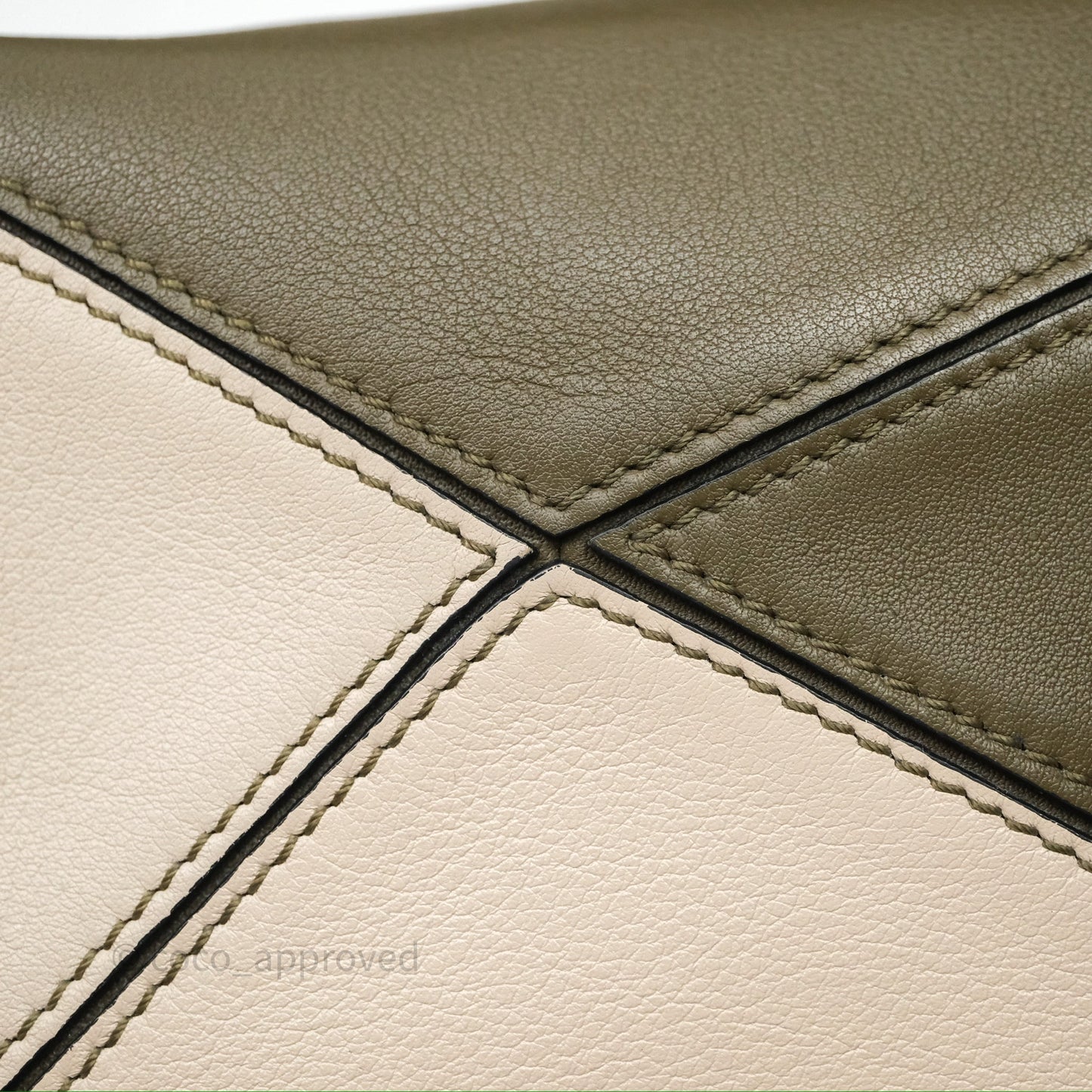 Loewe Mini Puzzle Bag Green Calfskin Gold Hardware