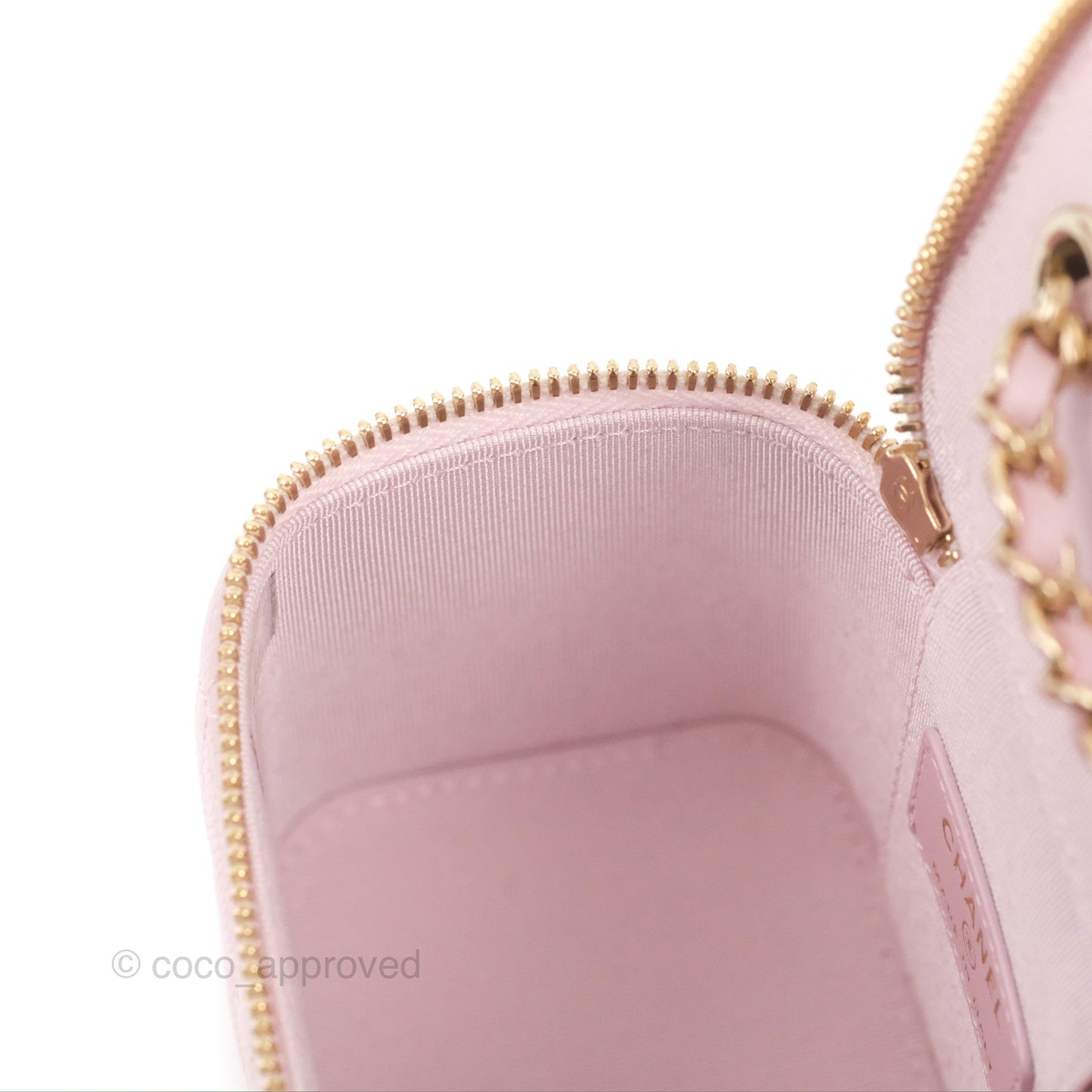 Chanel Mini Vanity With Chain Pink Caviar Gold Hardware