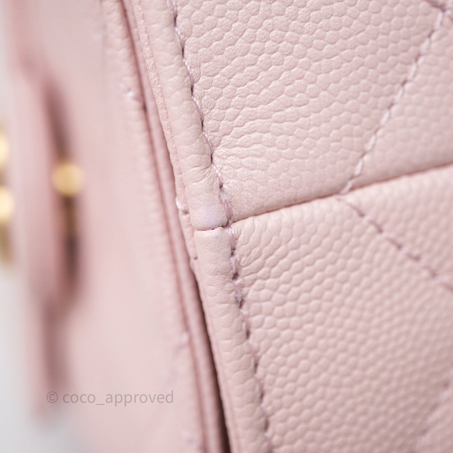 Chanel 25 Mini Pink Caviar Aged Gold Hardware