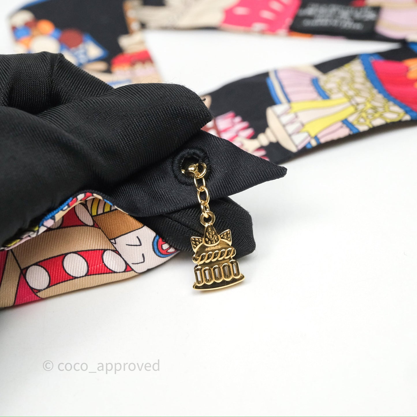 Hermes La Patisserie Francaise Charms Silk Twilly