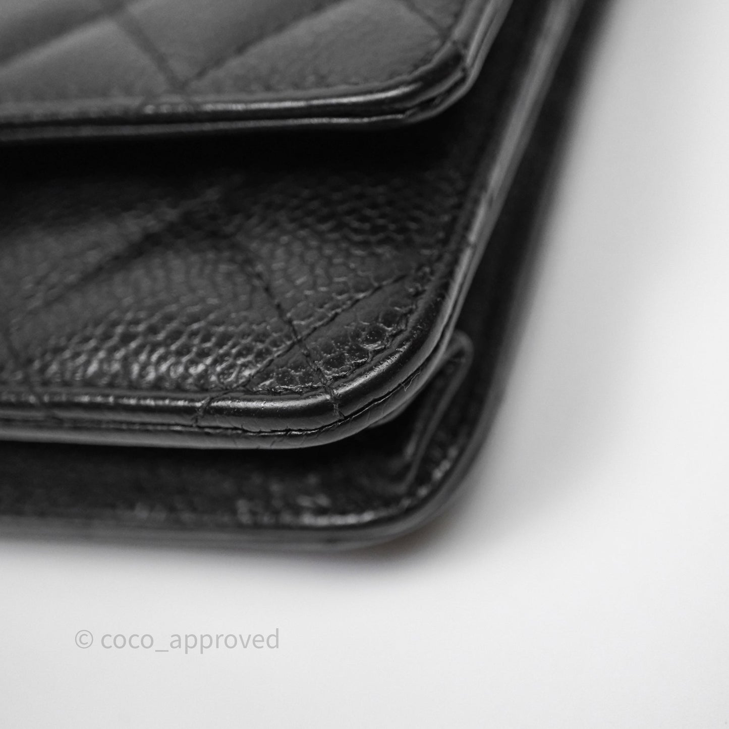 Chanel Quilted Wallet on Chain WOC Black Caviar Gold Hardware