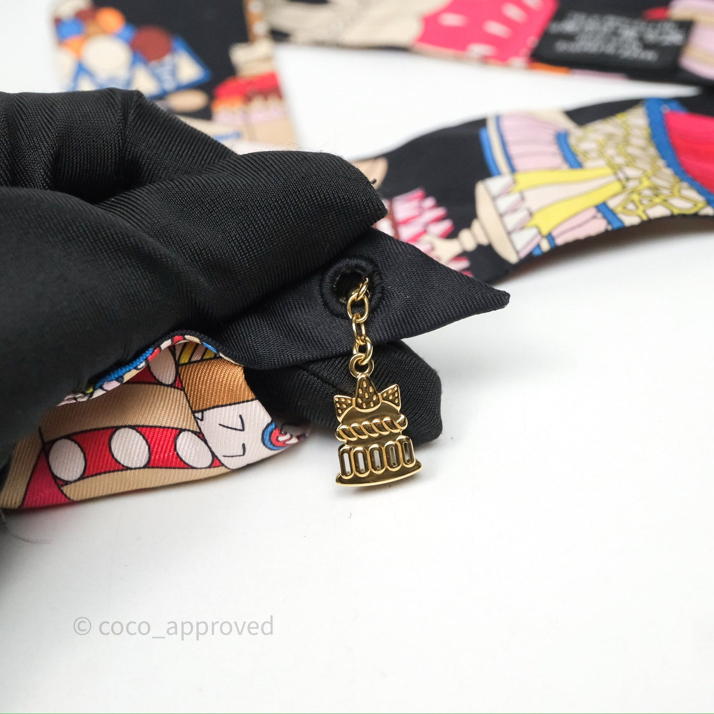 Hermes La Patisserie Francaise Charms Silk Twilly