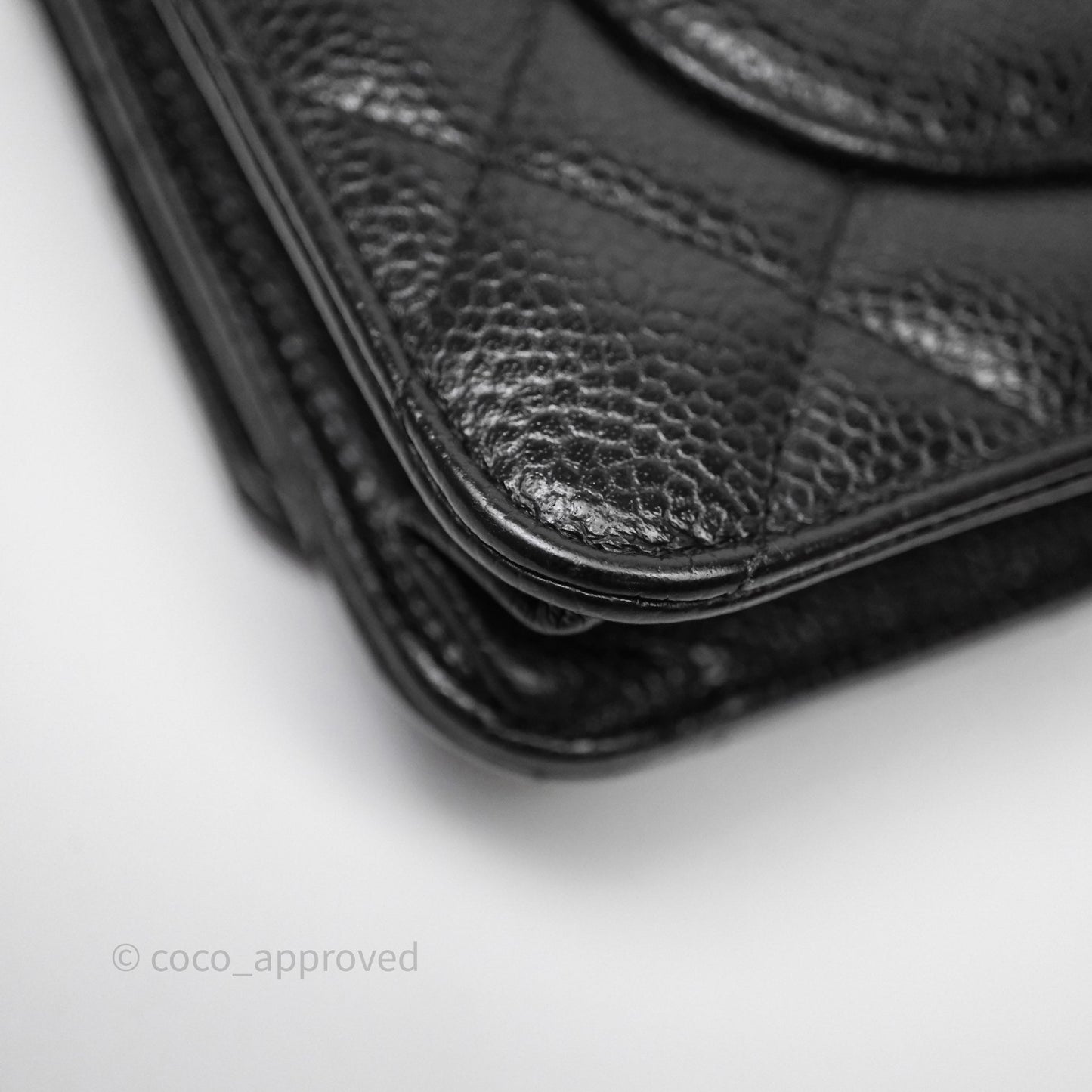 Chanel Quilted Wallet on Chain WOC Black Caviar Gold Hardware