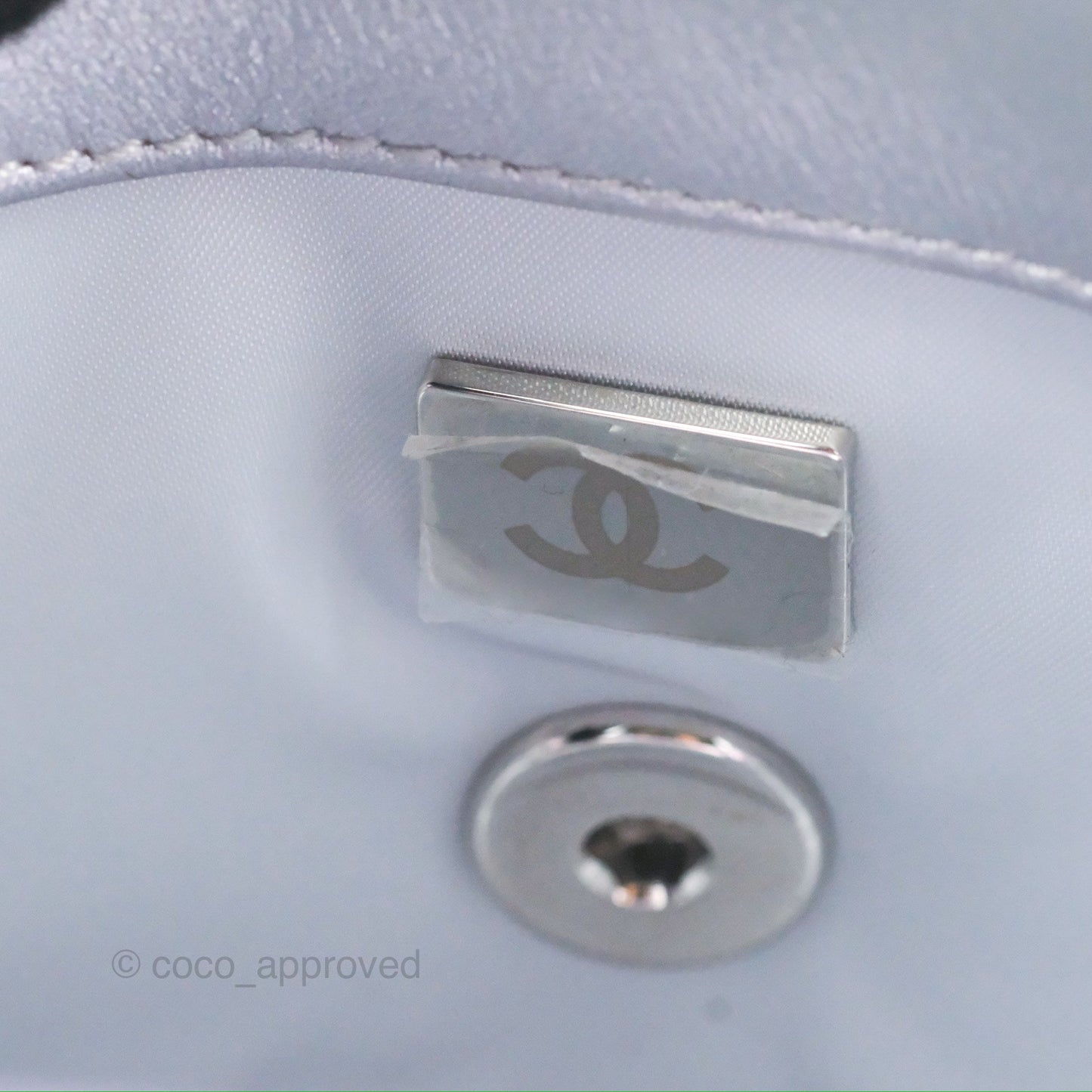 Chanel Wristlet Clutch Iridescent Rainbow Calfskin Leather 21K