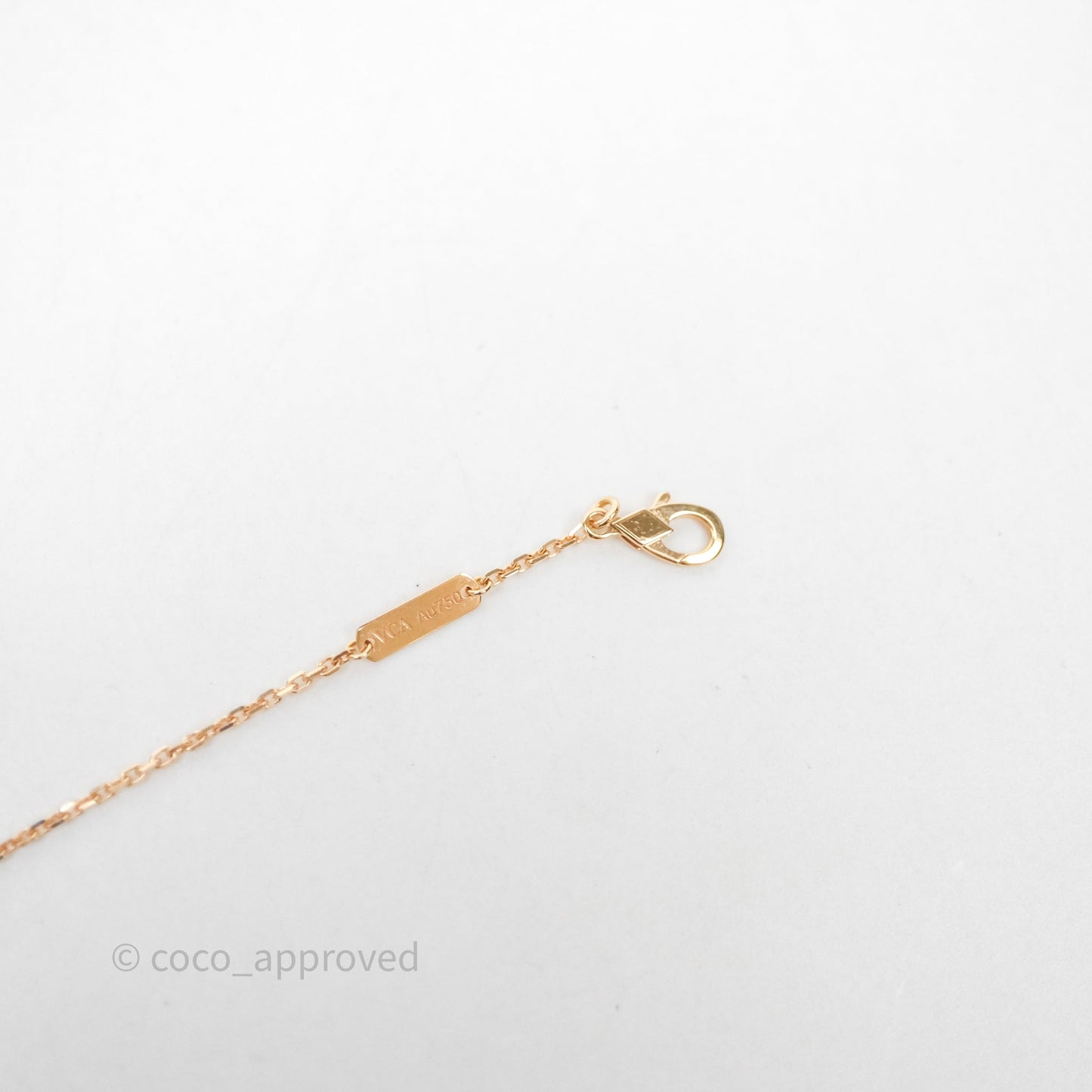 Van Cleef & Arpels Vintage Alhambra Holiday Pendant Pink Diamond Rose Gold