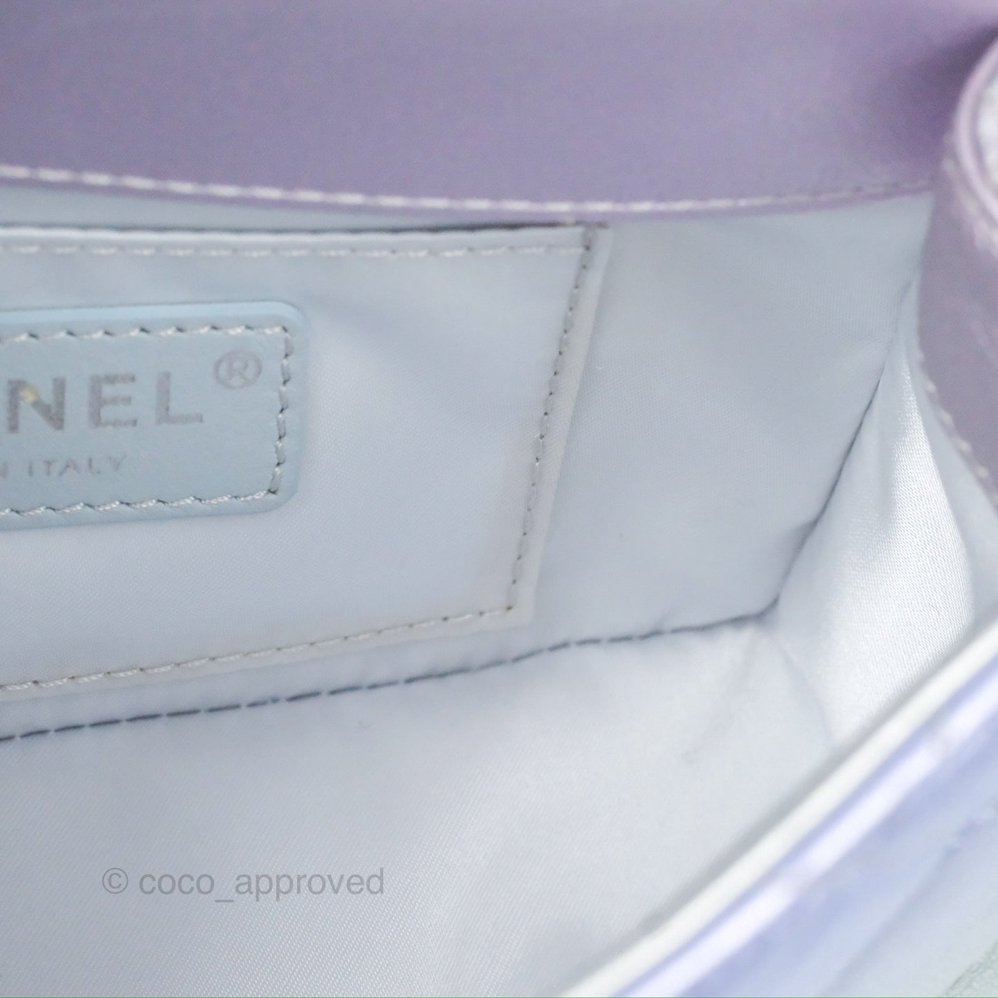 Chanel Wristlet Clutch Iridescent Rainbow Calfskin Leather 21K