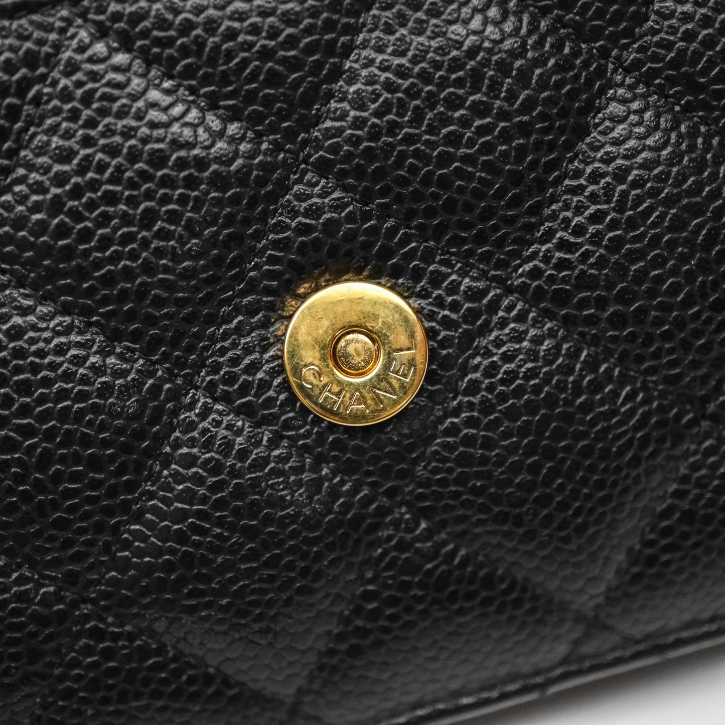 Chanel Quilted Wallet on Chain WOC Black Caviar Gold Hardware