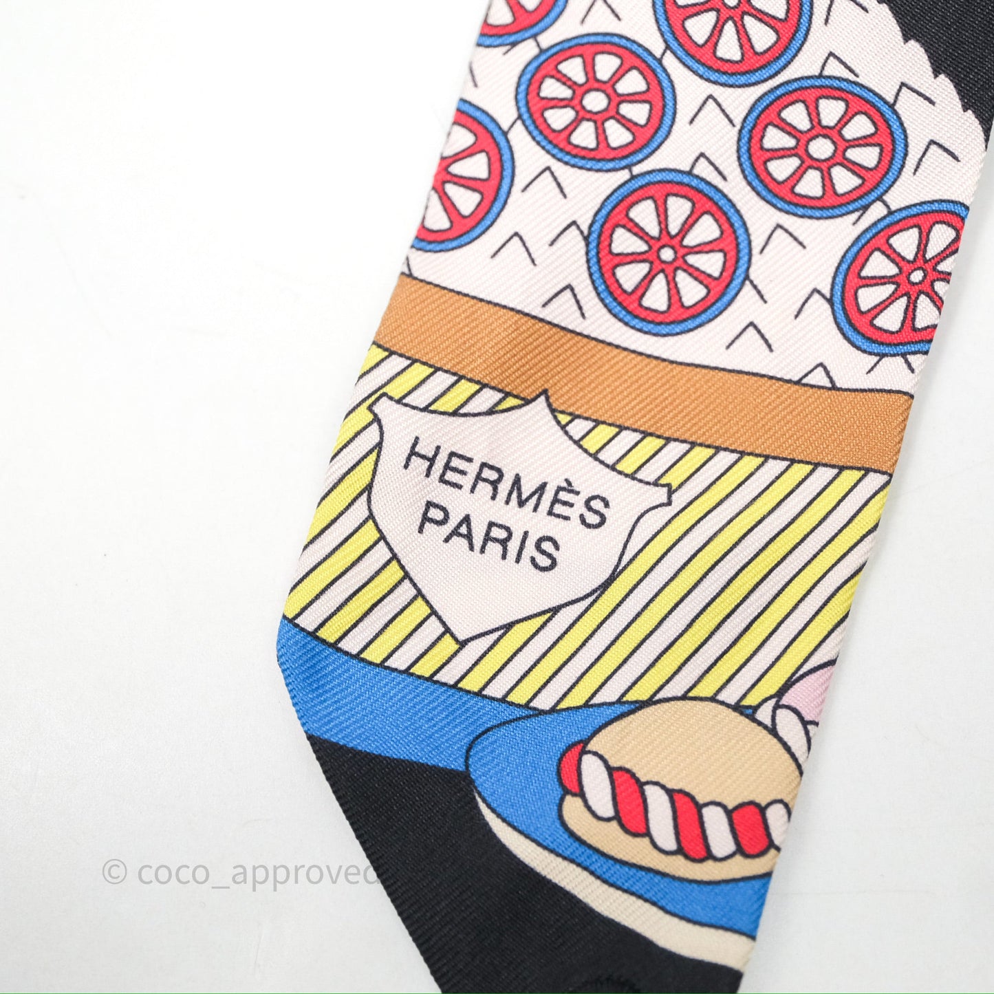 Hermes La Patisserie Francaise Charms Silk Twilly