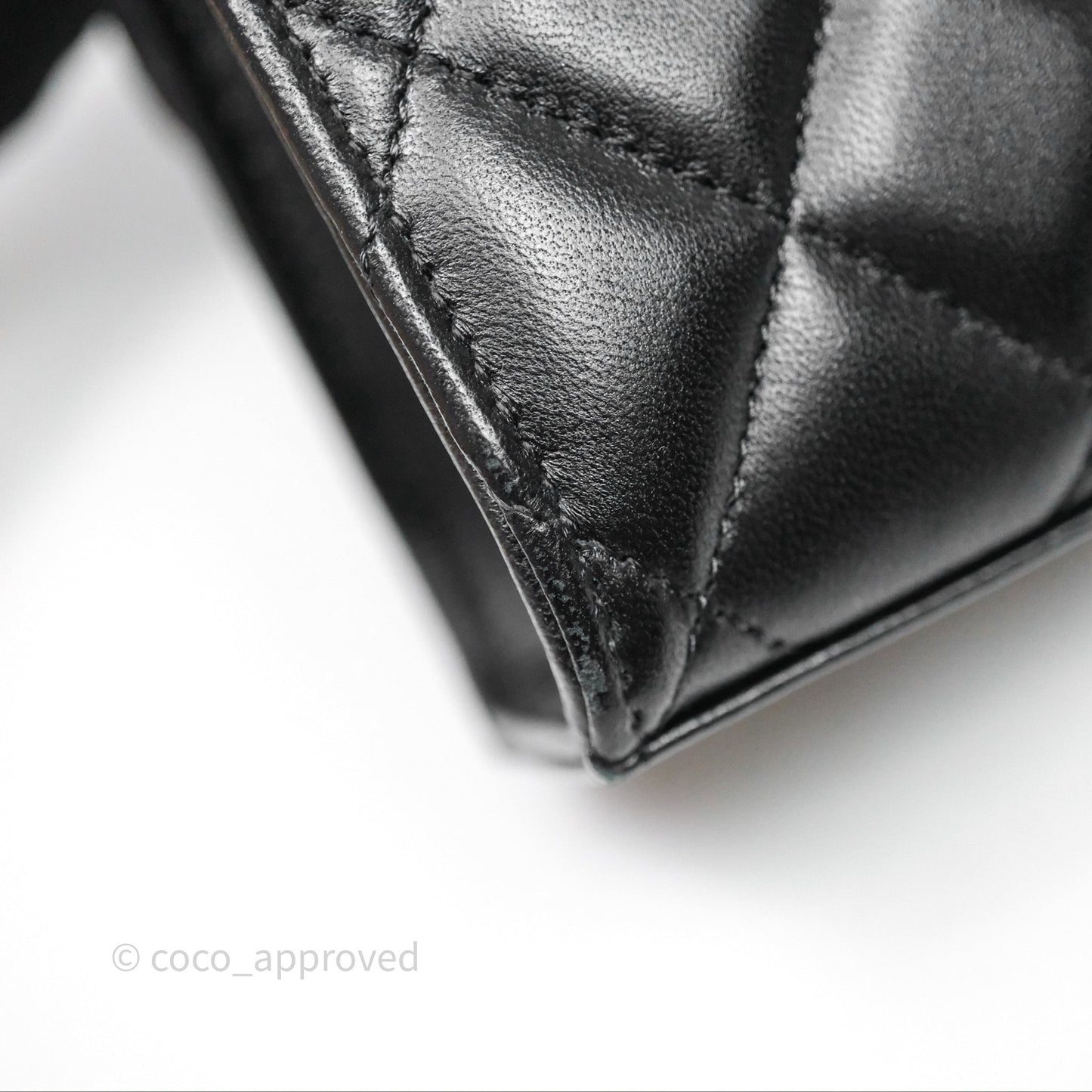 Chanel Mini Handle Clutch With Chain Black Lambskin Gold Hardware