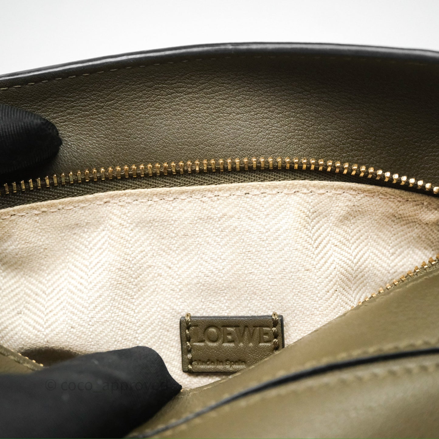 Loewe Mini Puzzle Bag Green Calfskin Gold Hardware