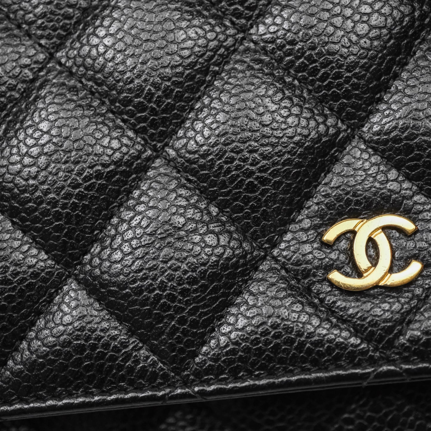Chanel Quilted Wallet on Chain WOC Black Caviar Gold Hardware