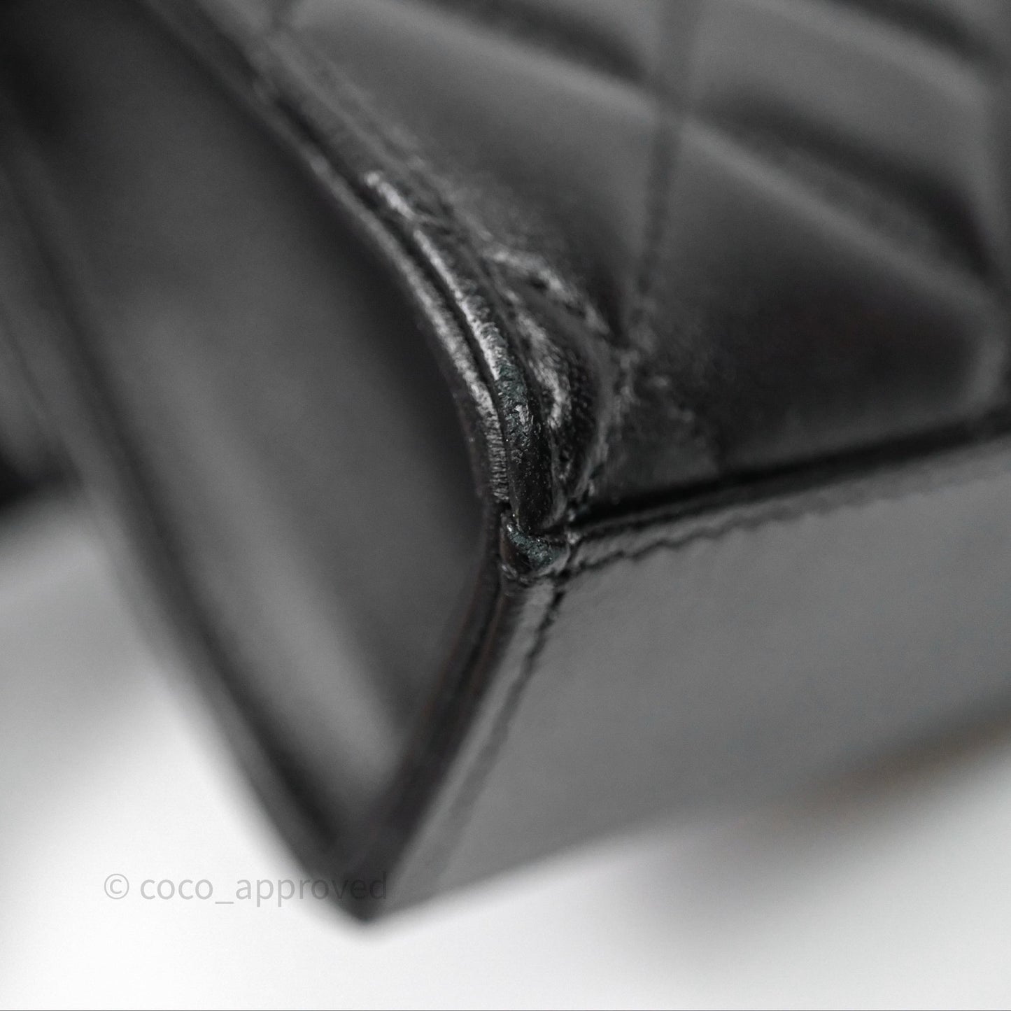 Chanel Mini Handle Clutch With Chain Black Lambskin Gold Hardware