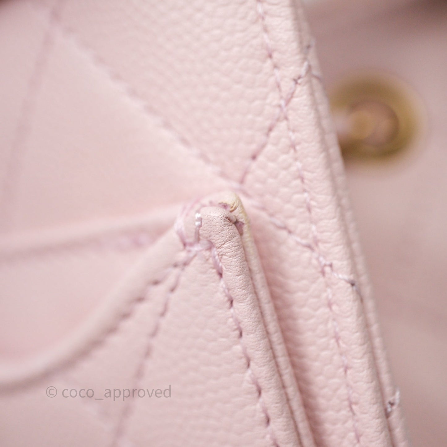 Chanel 25 Mini Pink Caviar Aged Gold Hardware