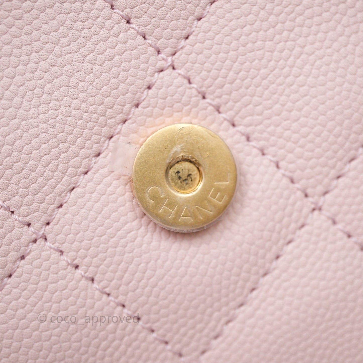 Chanel 25 Mini Pink Caviar Aged Gold Hardware