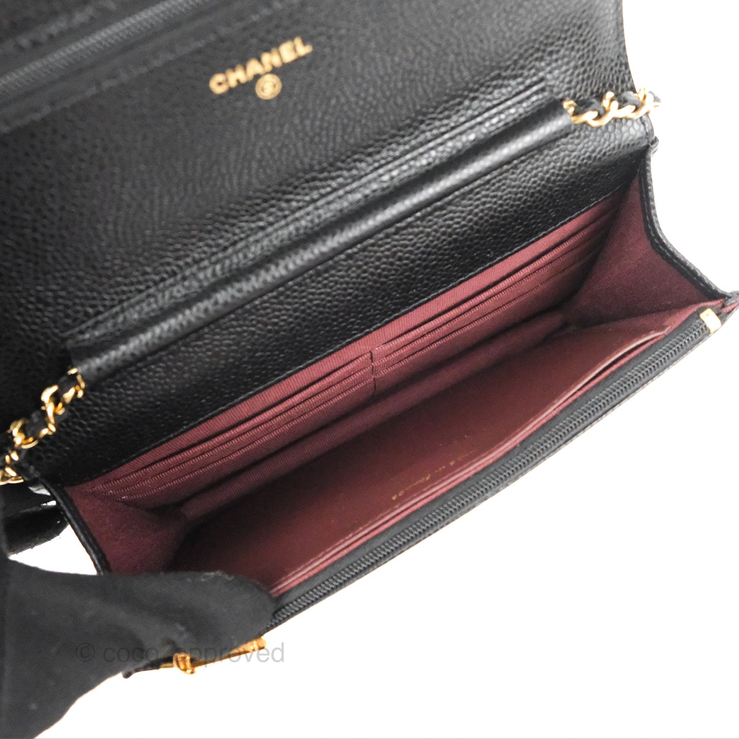 Chanel Quilted Classic WOC Black Caviar Gold Hardware