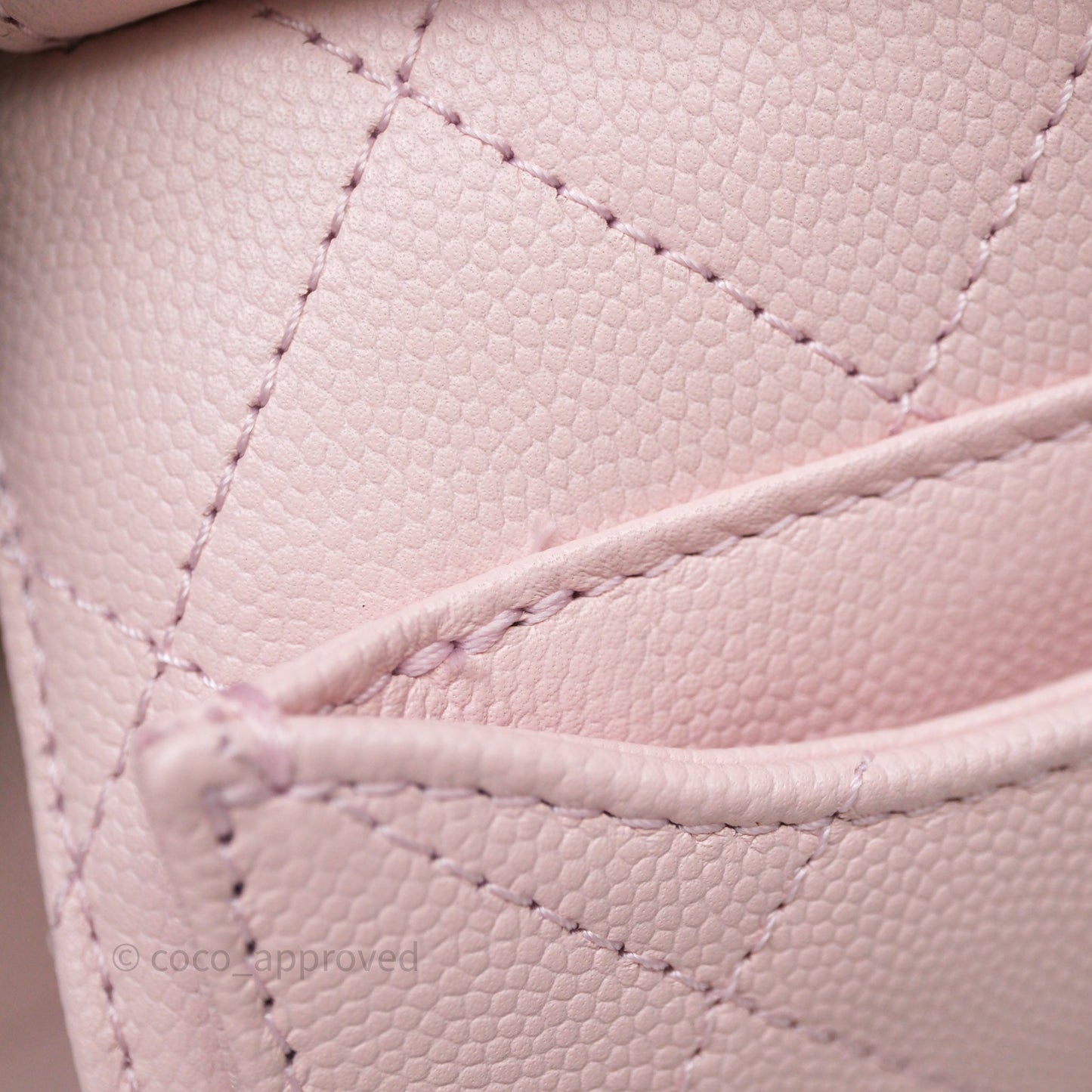Chanel 25 Mini Pink Caviar Aged Gold Hardware
