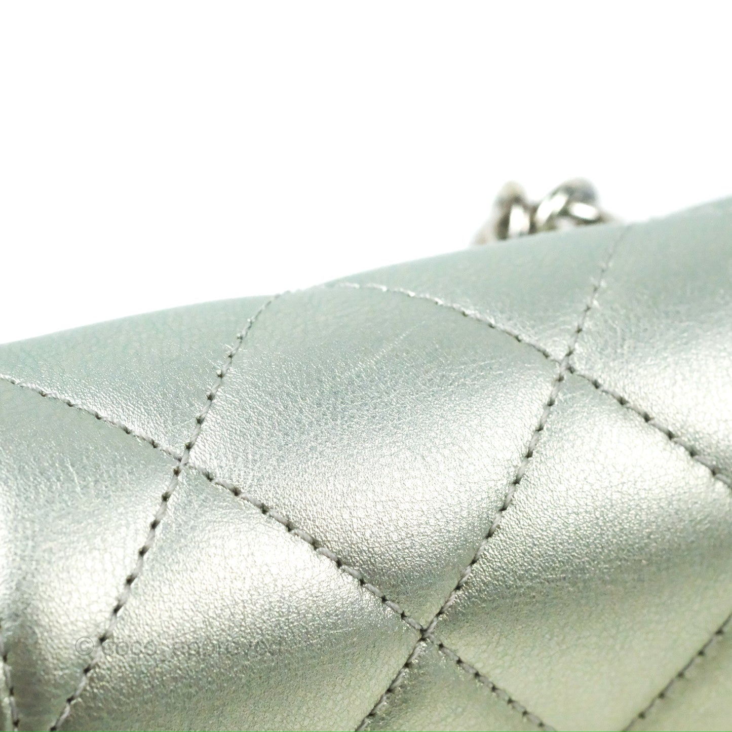 Chanel Wristlet Clutch Iridescent Rainbow Calfskin Leather 21K