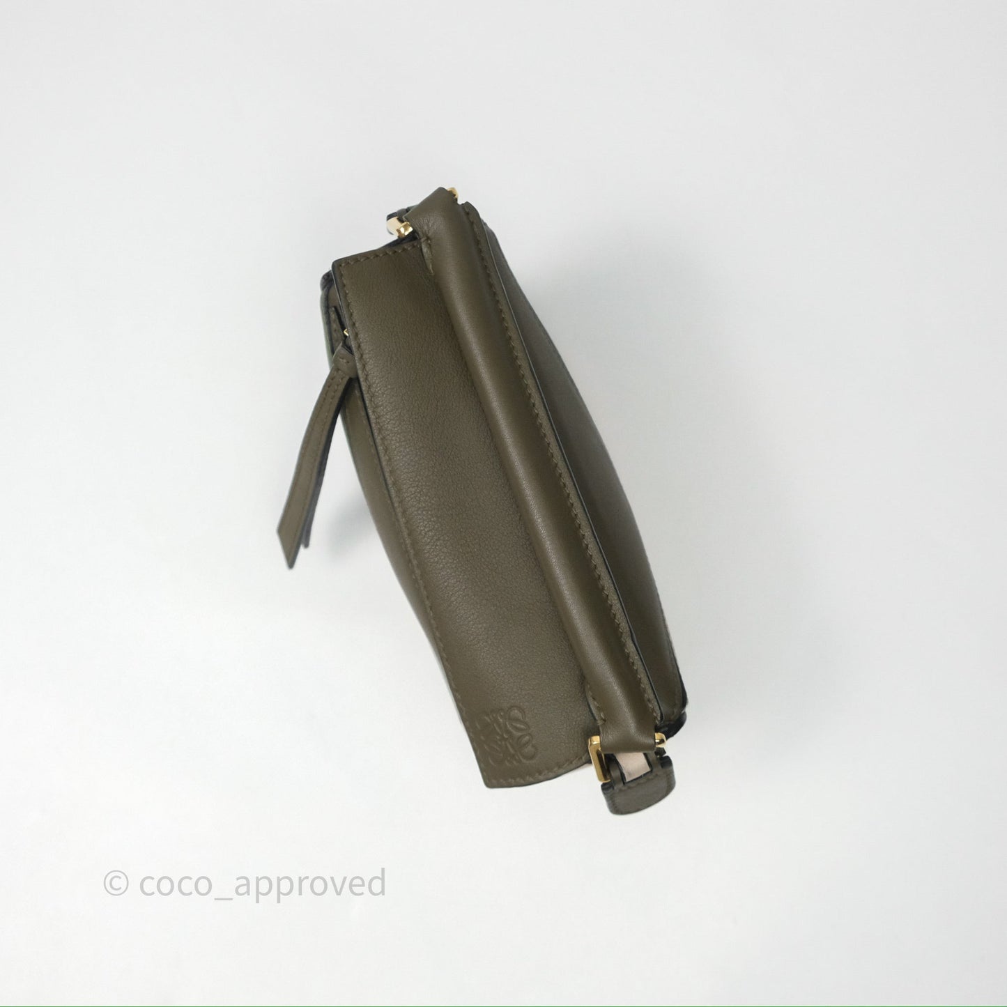 Loewe Mini Puzzle Bag Green Calfskin Gold Hardware