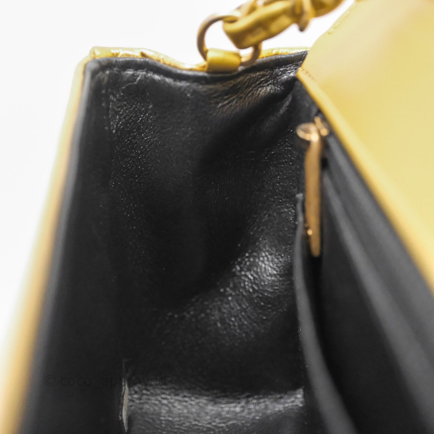 Chanel Mini Rectangular Gold Metallic Calfskin Crocodile Embossed