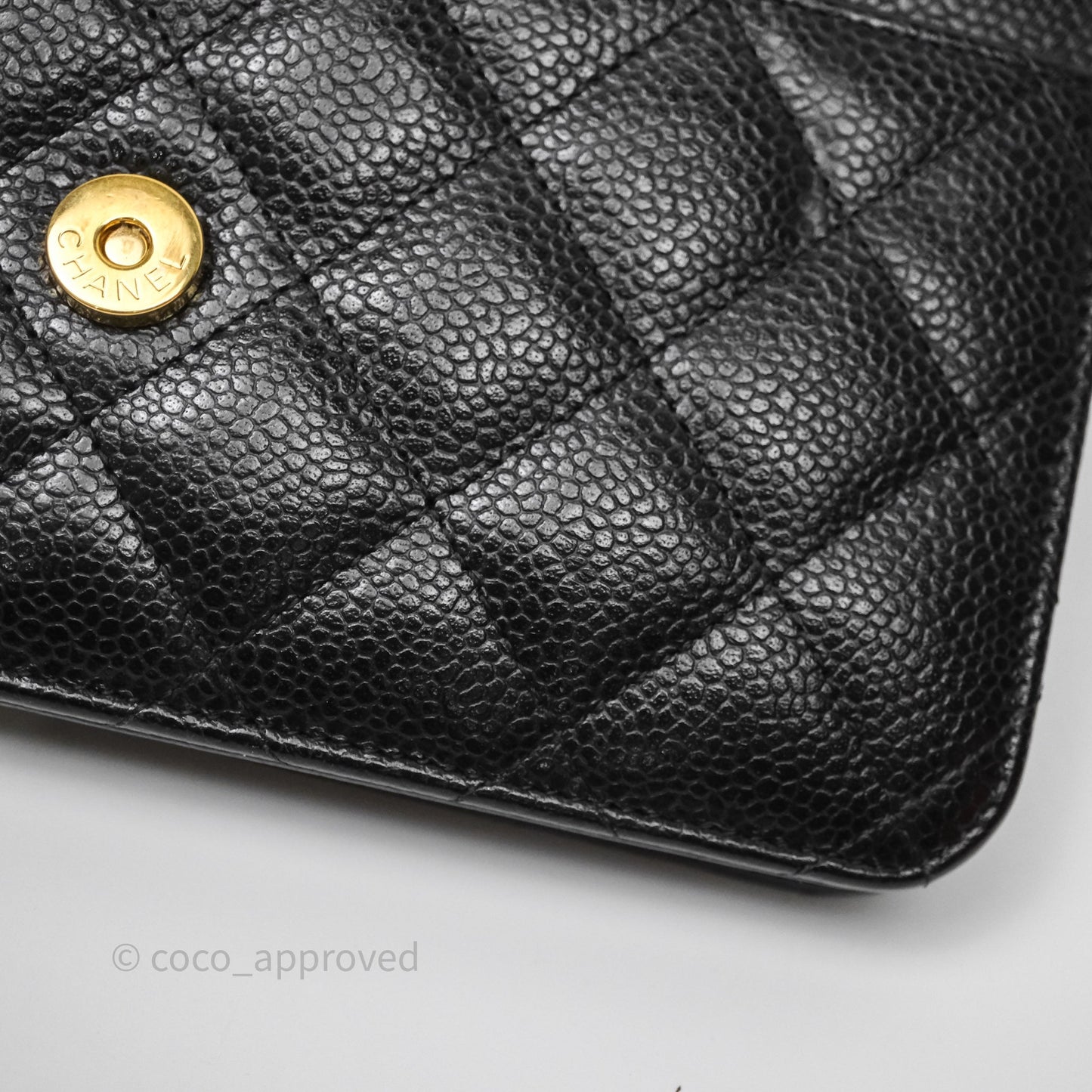 Chanel Quilted Wallet on Chain WOC Black Caviar Gold Hardware