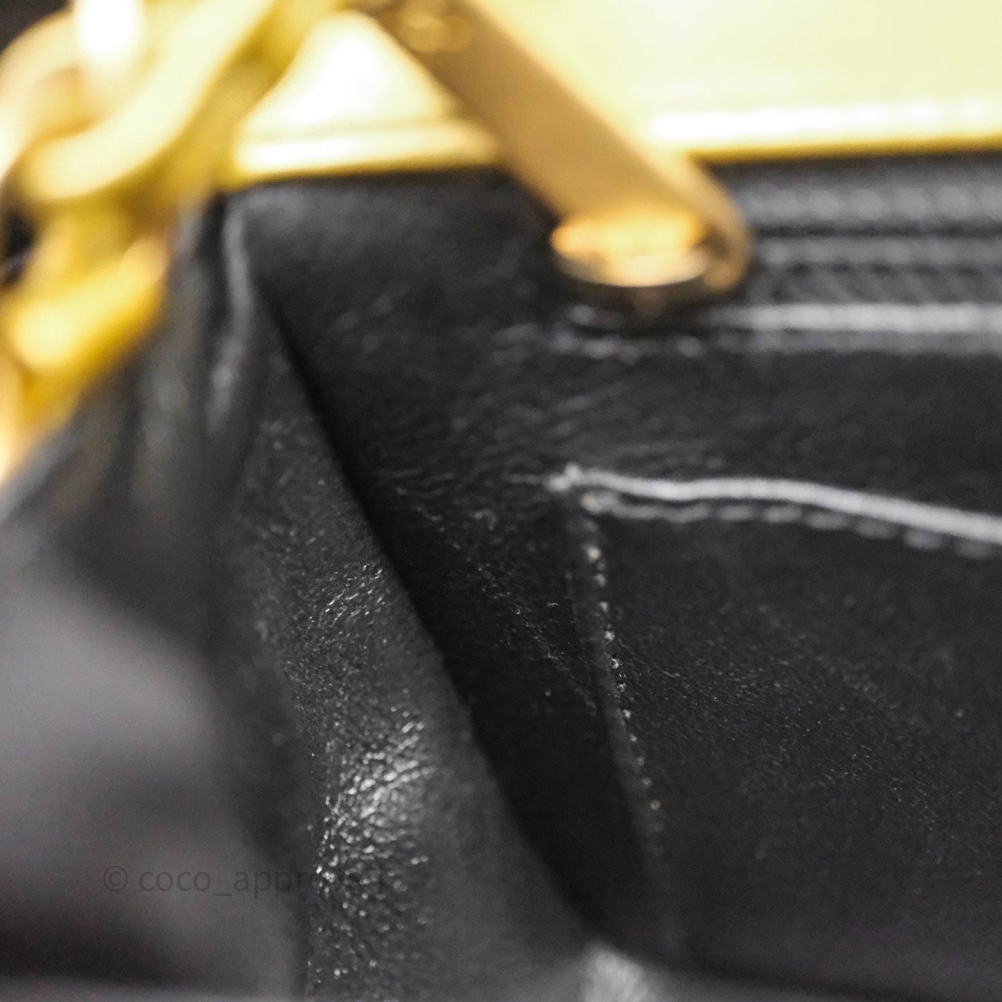Chanel Mini Rectangular Gold Metallic Calfskin Crocodile Embossed