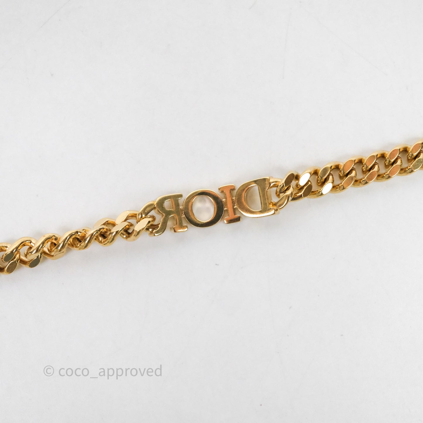 Christian Dior Crystal Bracelet Gold Tone