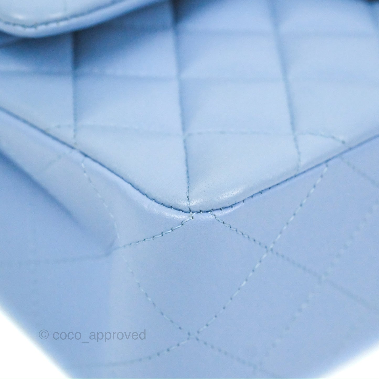 Chanel Small Classic Quilted Flap Light Sky Blue Lambskin Gold Hardware 21C