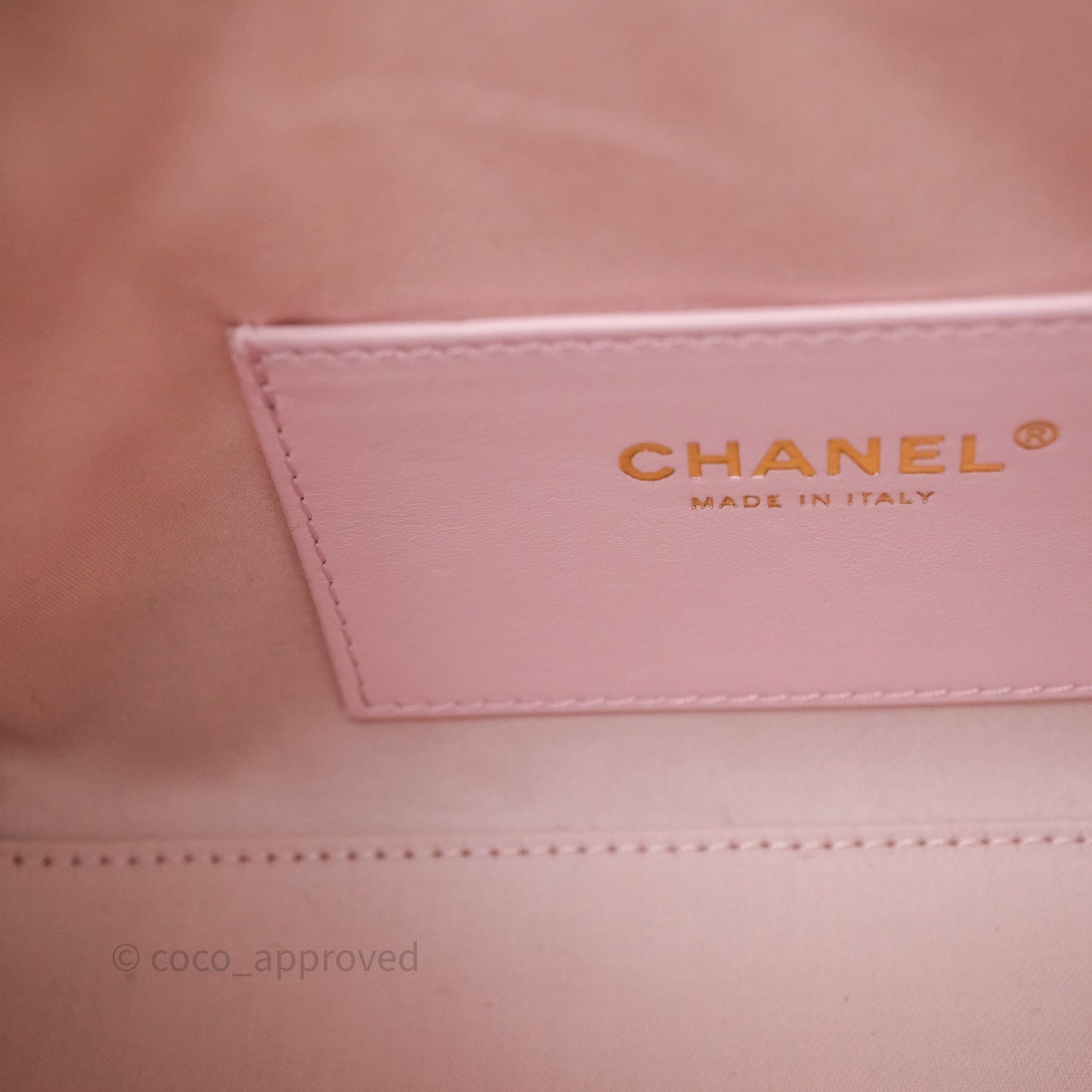 Chanel 25 Mini Pink Caviar Aged Gold Hardware