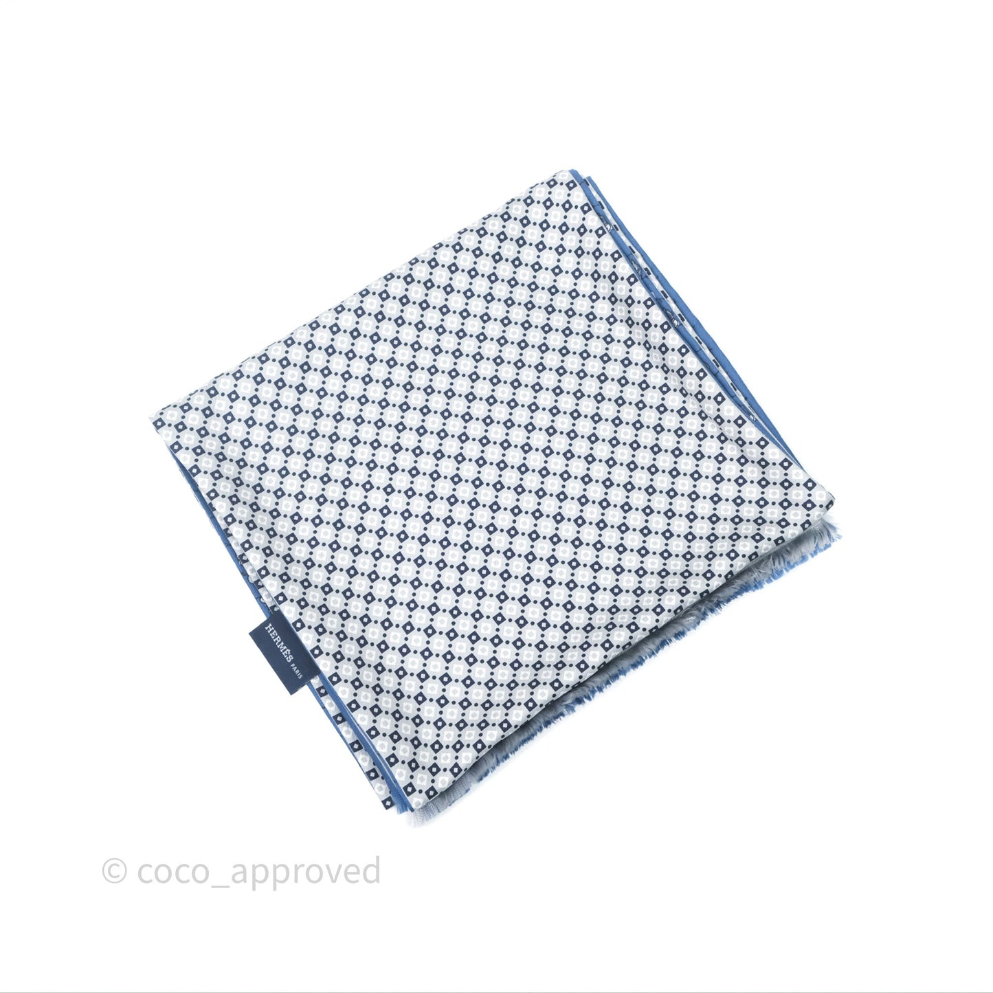 Hermes Scarf Bleu Silk