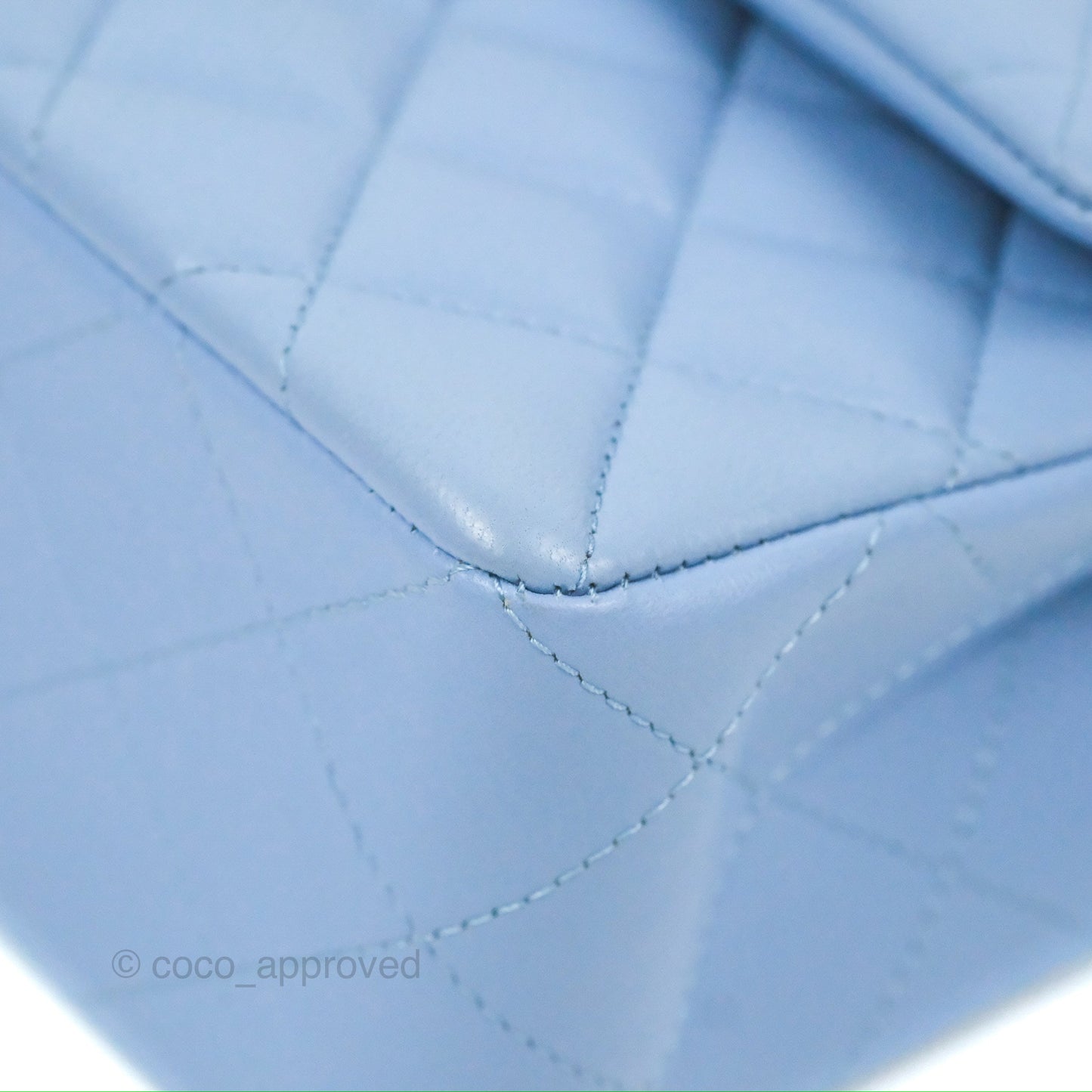 Chanel Small Classic Quilted Flap Light Sky Blue Lambskin Gold Hardware 21C