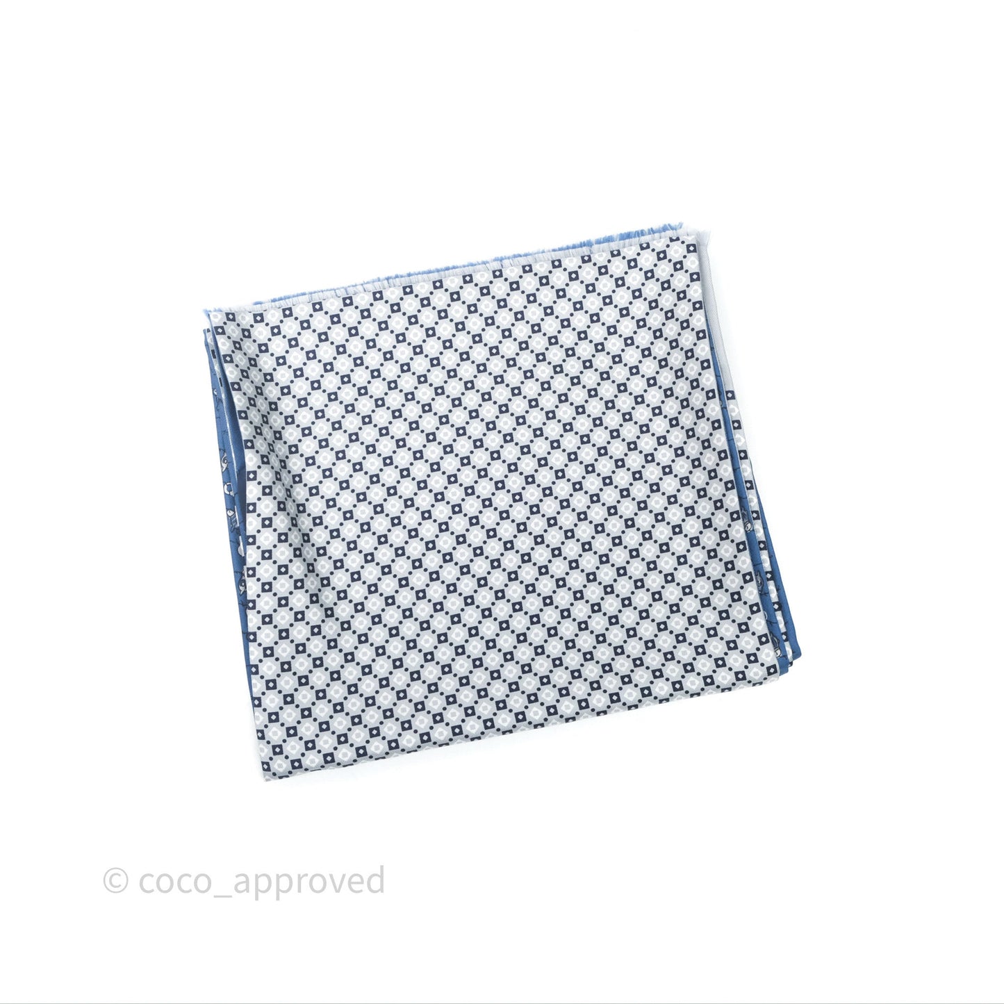 Hermes Scarf Bleu Silk