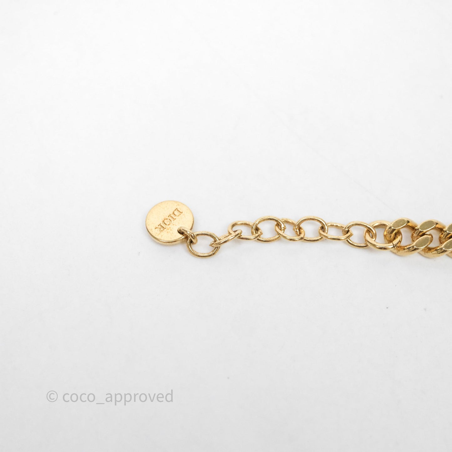 Christian Dior Crystal Bracelet Gold Tone