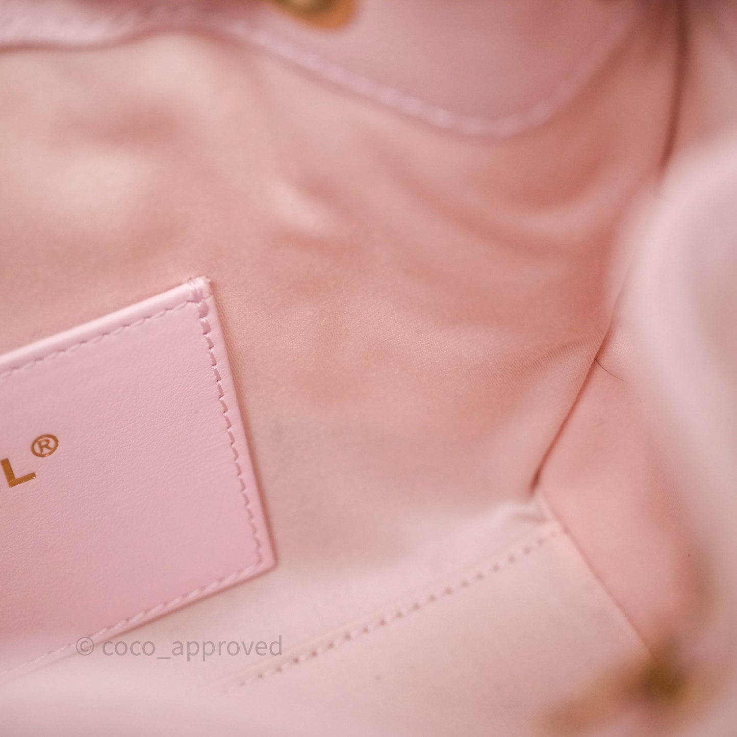 Chanel 25 Mini Pink Caviar Aged Gold Hardware