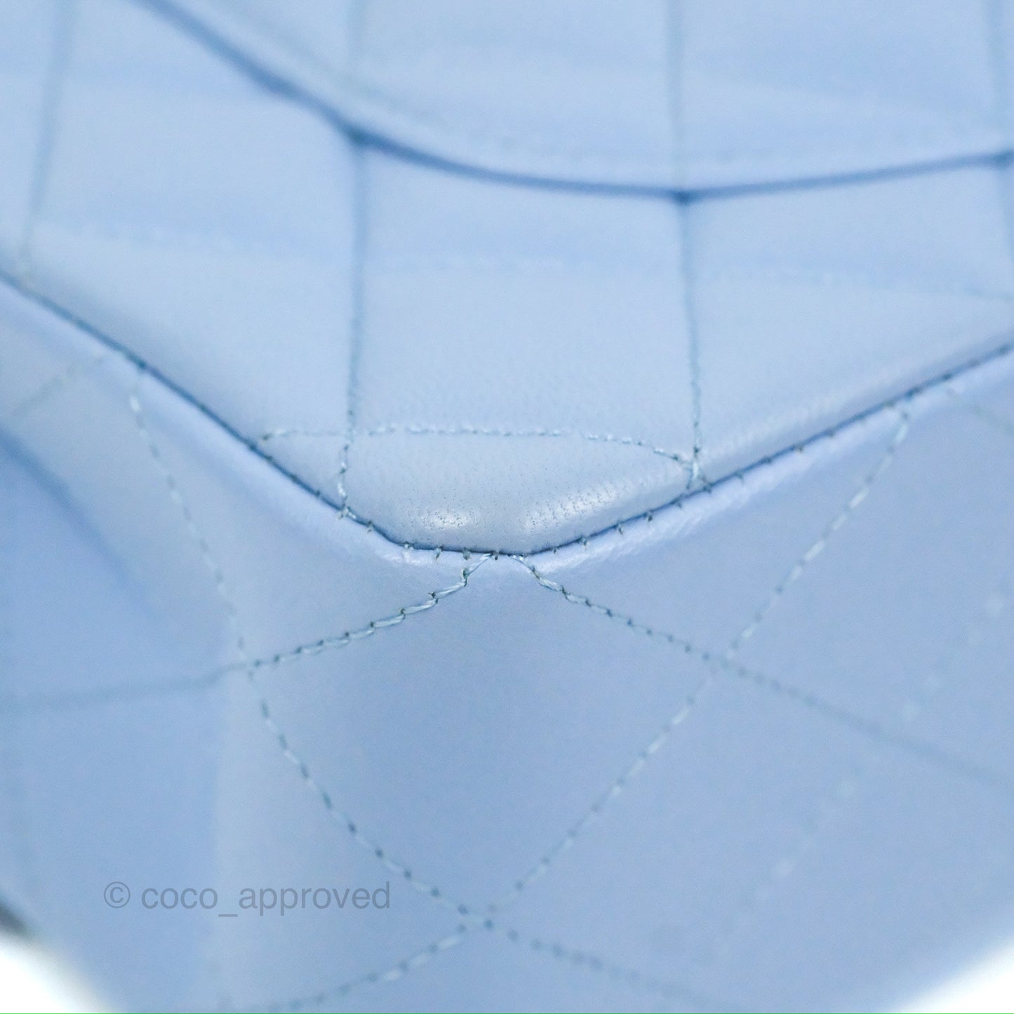 Chanel Small Classic Quilted Flap Light Sky Blue Lambskin Gold Hardware 21C