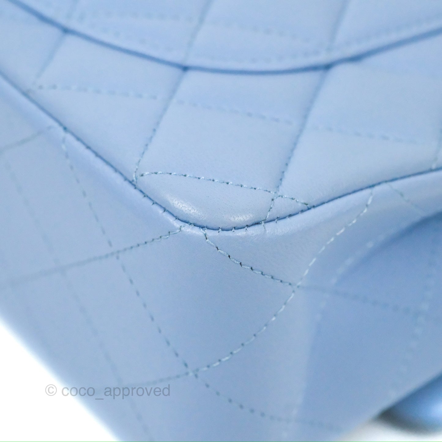 Chanel Small Classic Quilted Flap Light Sky Blue Lambskin Gold Hardware 21C