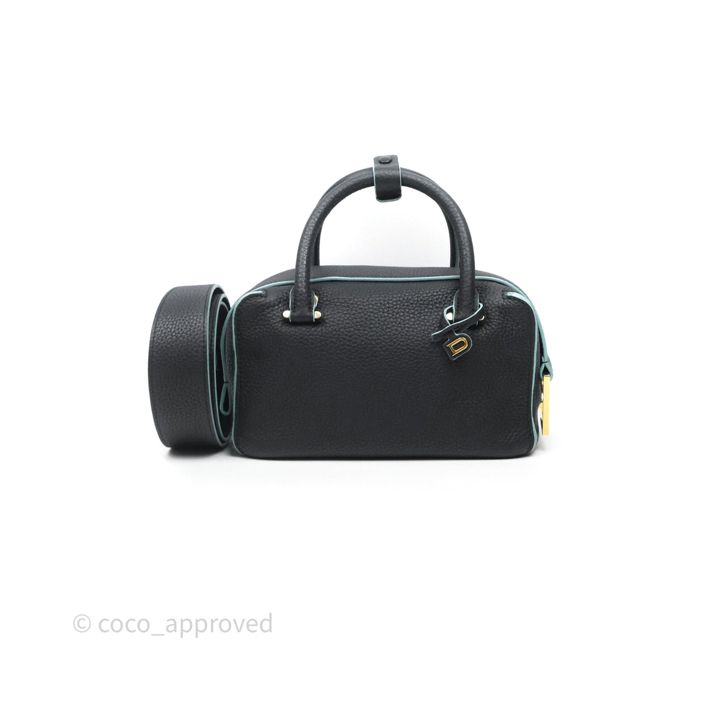 Delvaux Cool Box Mini Taurillon Soft Grained Calfskin Black