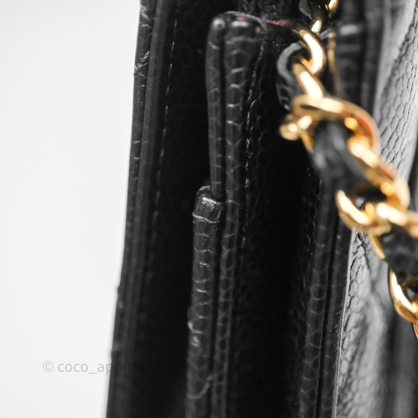 Chanel Quilted Wallet on Chain WOC Black Caviar Gold Hardware
