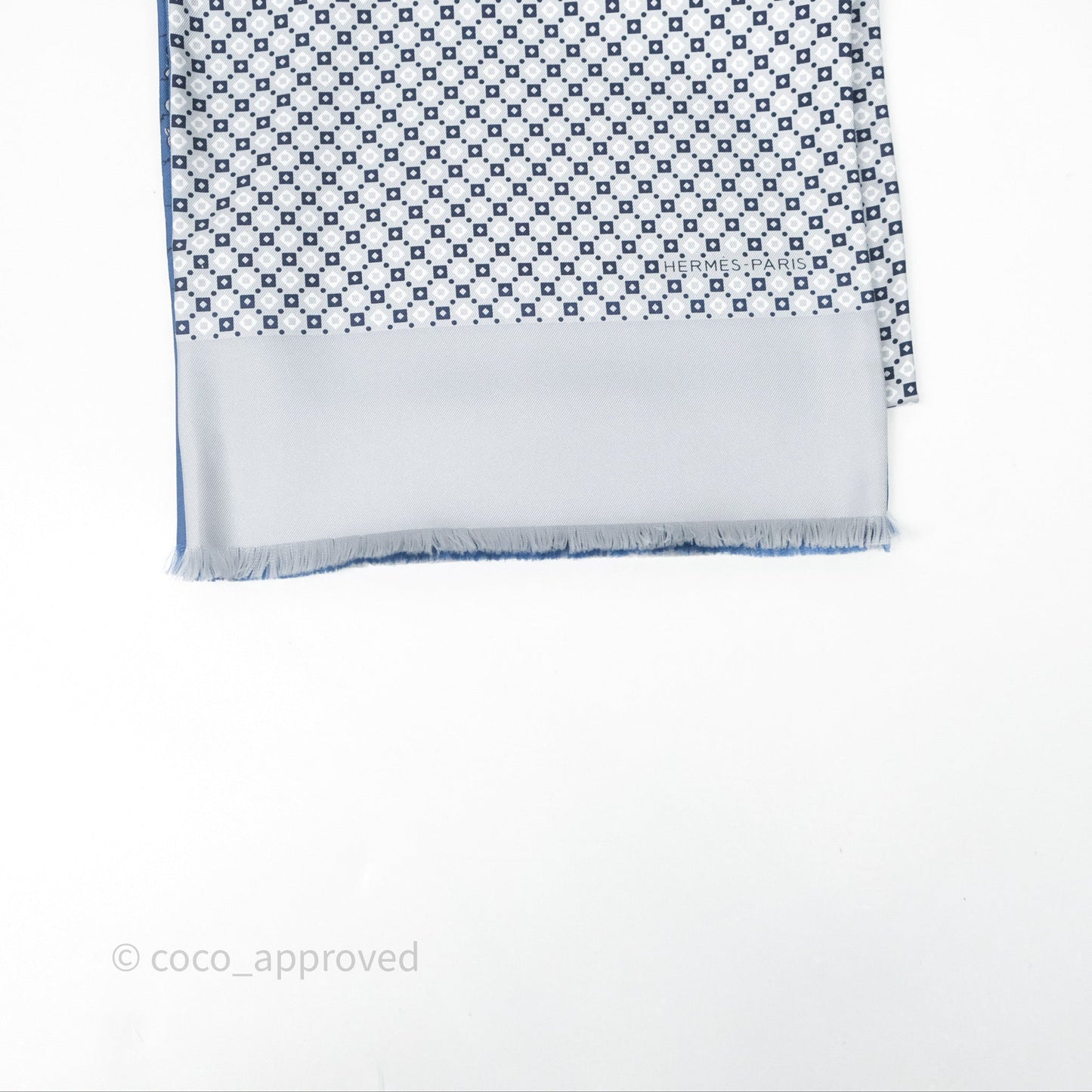 Hermes Scarf Bleu Silk