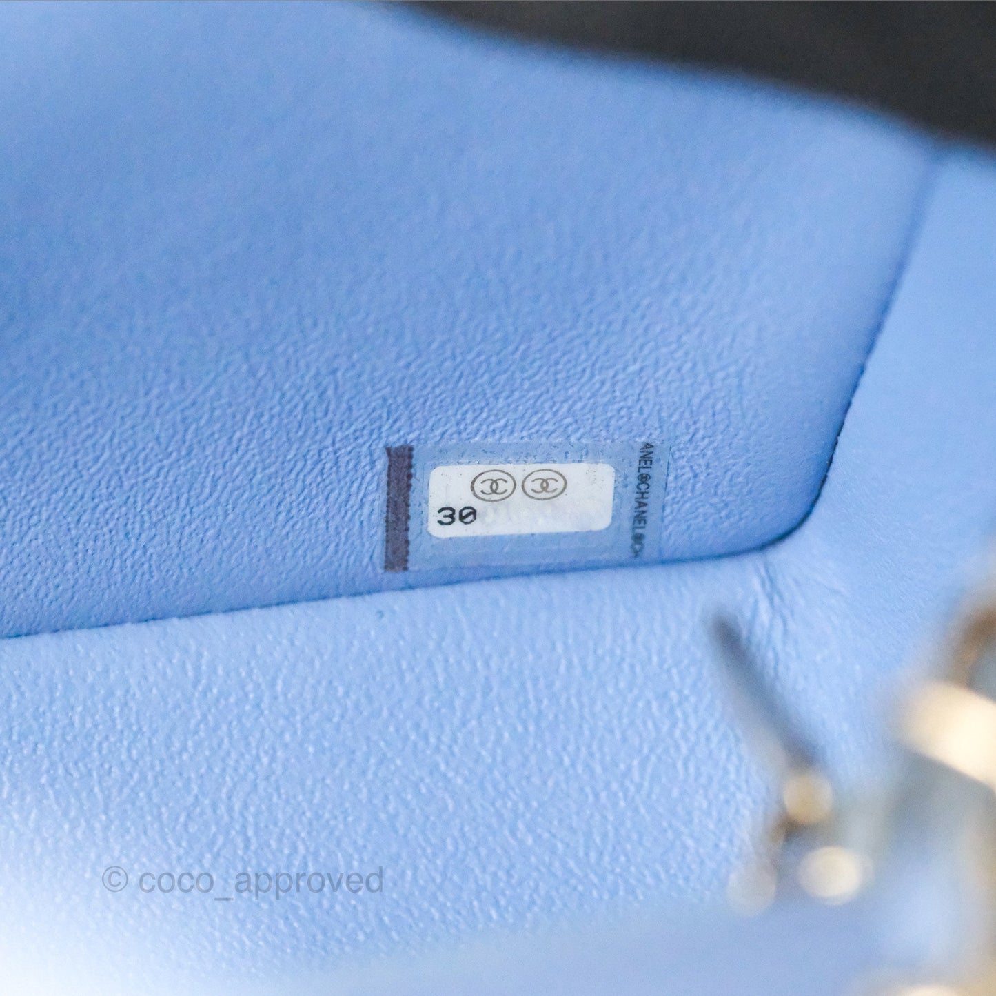 Chanel Quilted Mini Rectangular Flap Sky Blue Lambskin Gold Hardware