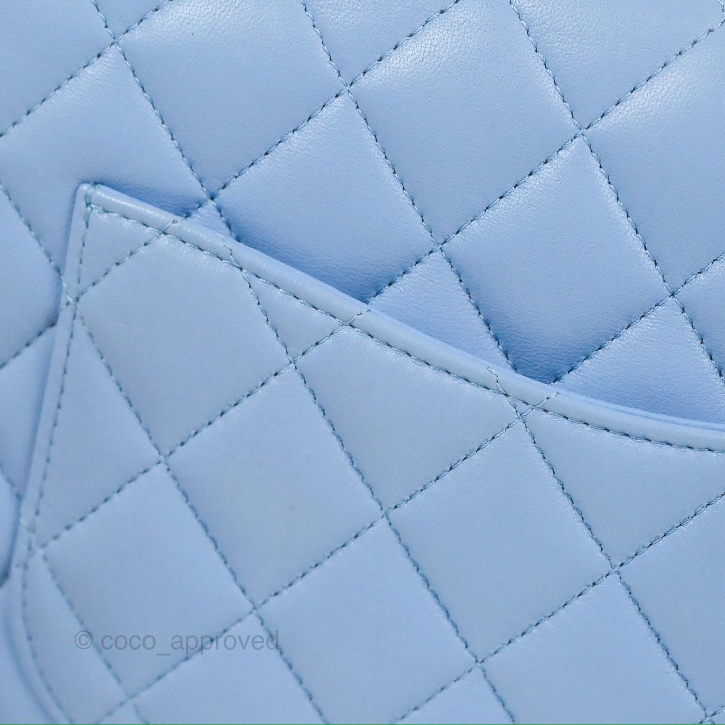 Chanel Small Classic Quilted Flap Light Sky Blue Lambskin Gold Hardware 21C