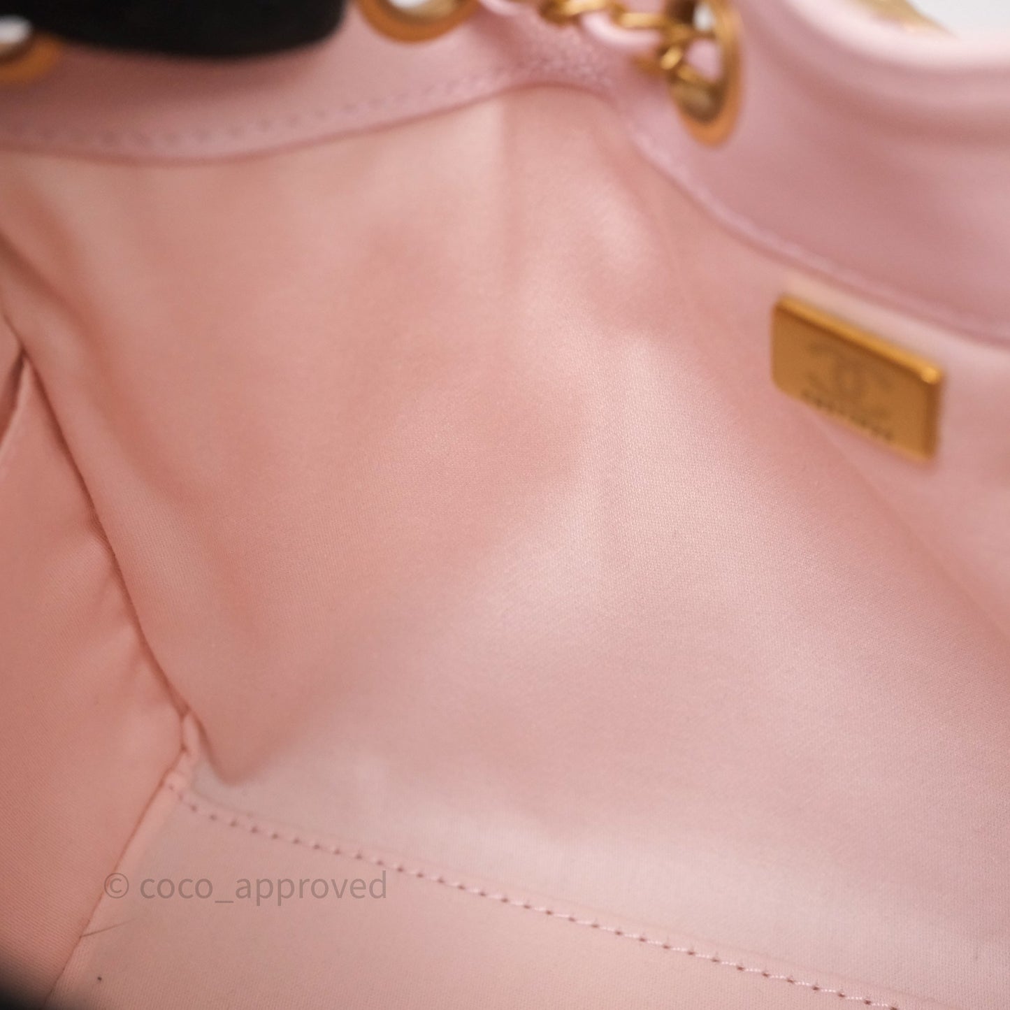 Chanel 25 Mini Pink Caviar Aged Gold Hardware